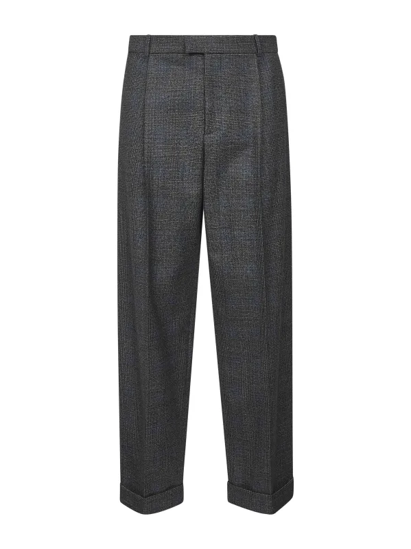 Grey Prince of Wales Wool Trousers sold by Lord & Taylor