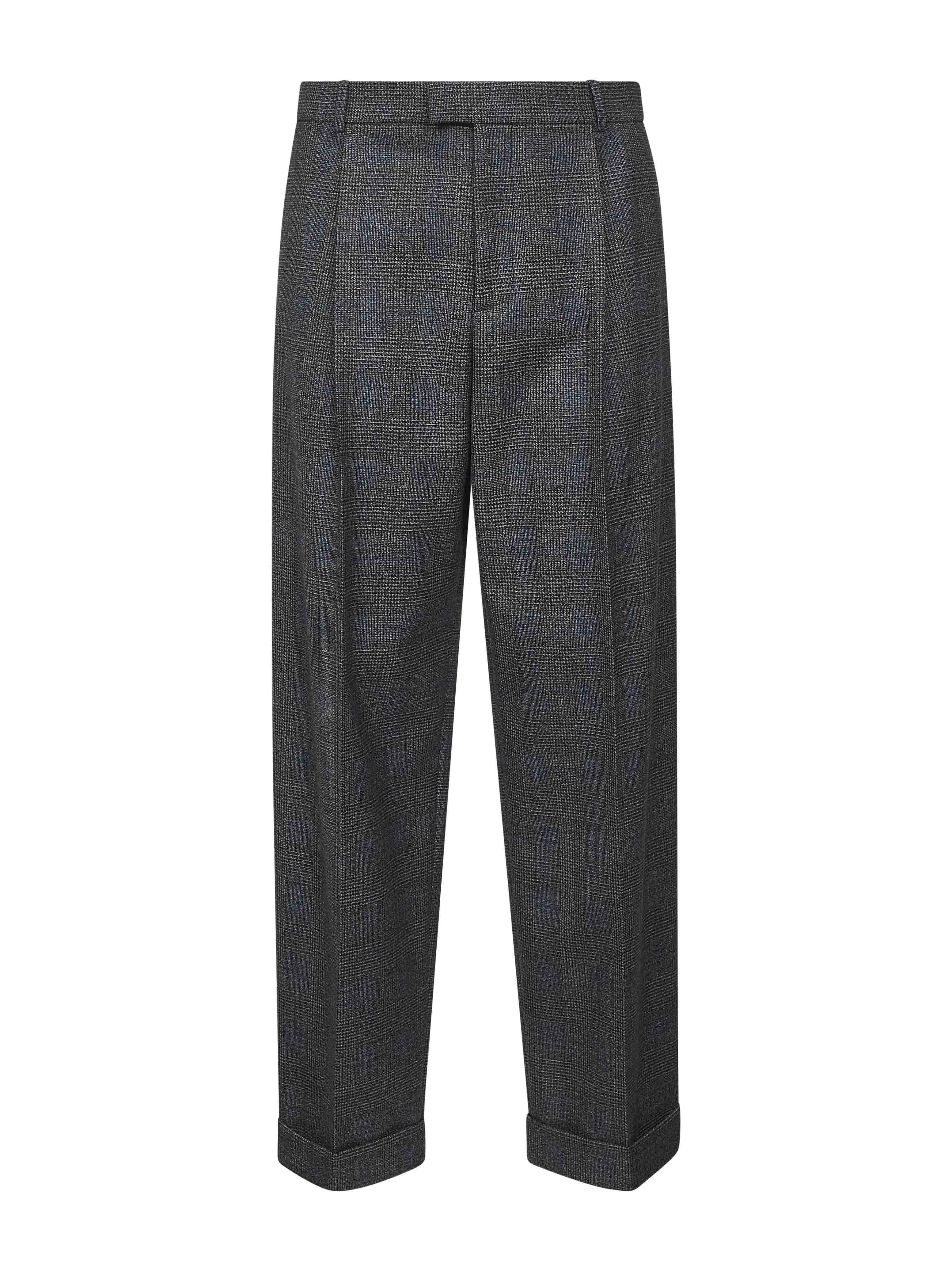 Grey Prince of Wales Wool Trousers sold by Lord & Taylor
