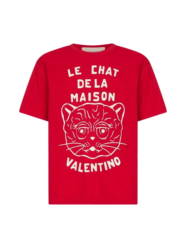 Red Le Chat De La Maison T-Shirt sold by Lord & Taylor