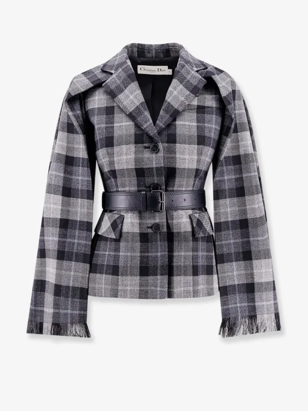 Madras Blazer with Belt and Removable Scarf sold by Lord & Taylor