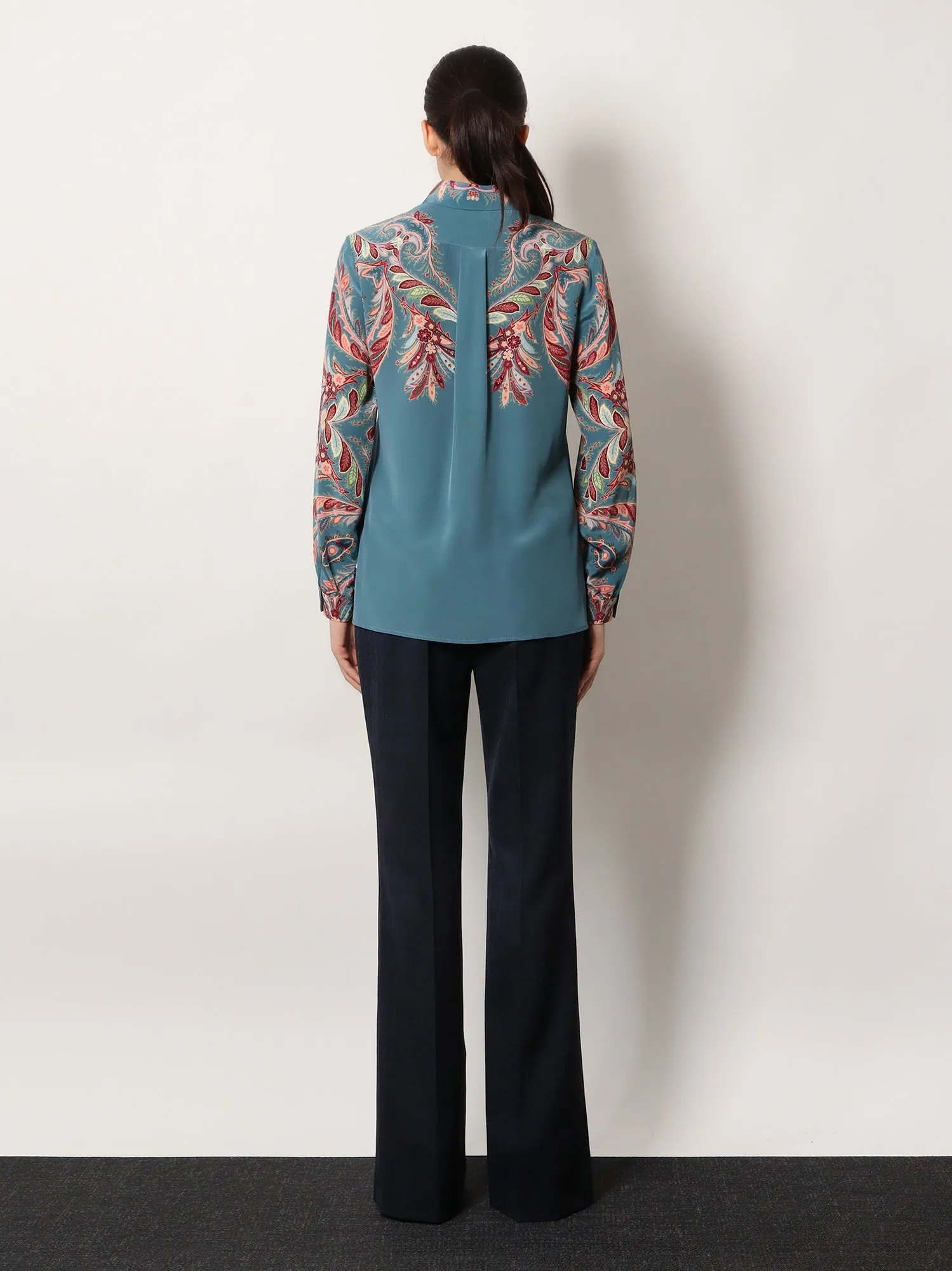 Paisley Print Silk Shirt sold by Lord & Taylor product image thumbnail 3