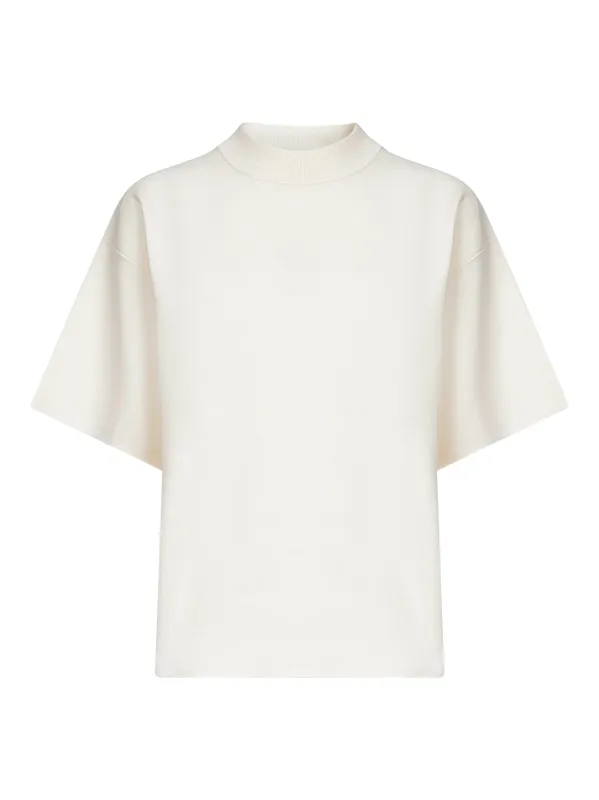 White Viscose Blend Boxy Sweater sold by Lord & Taylor
