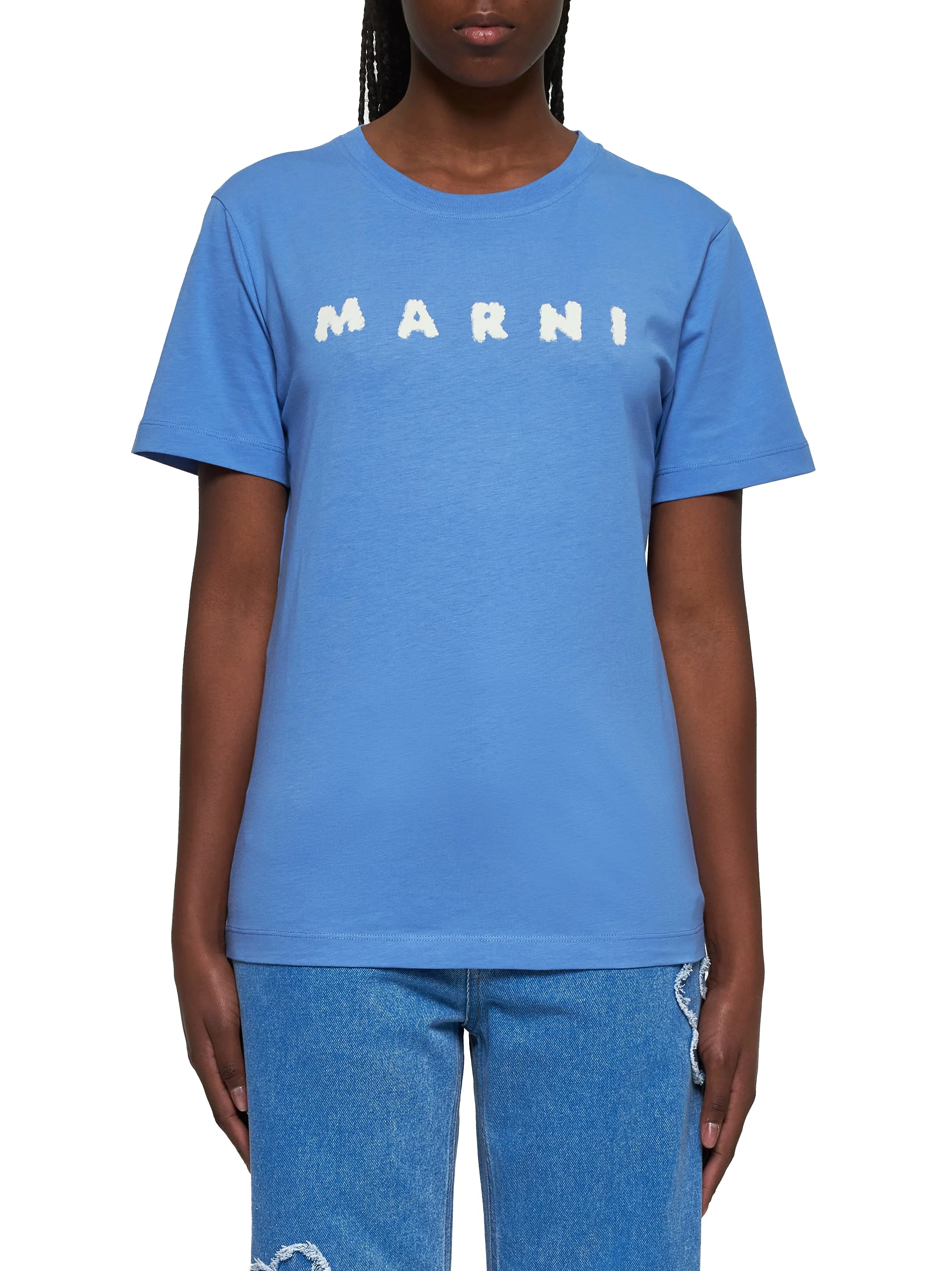 Light Blue Marni Scribbled Logo T-Shirt sold by Lord & Taylor product image thumbnail 2