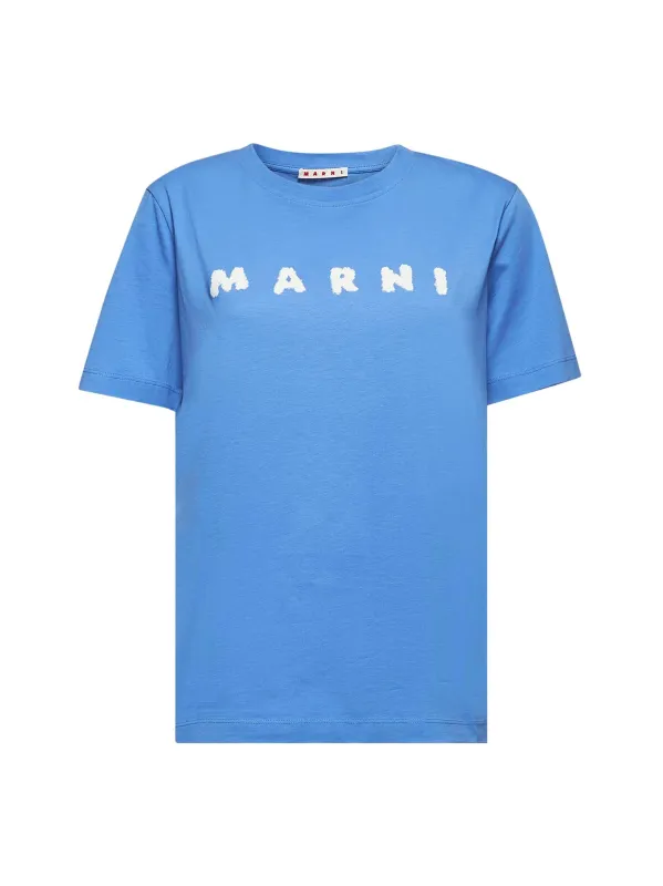 Light Blue Marni Scribbled Logo T-Shirt sold by Lord & Taylor