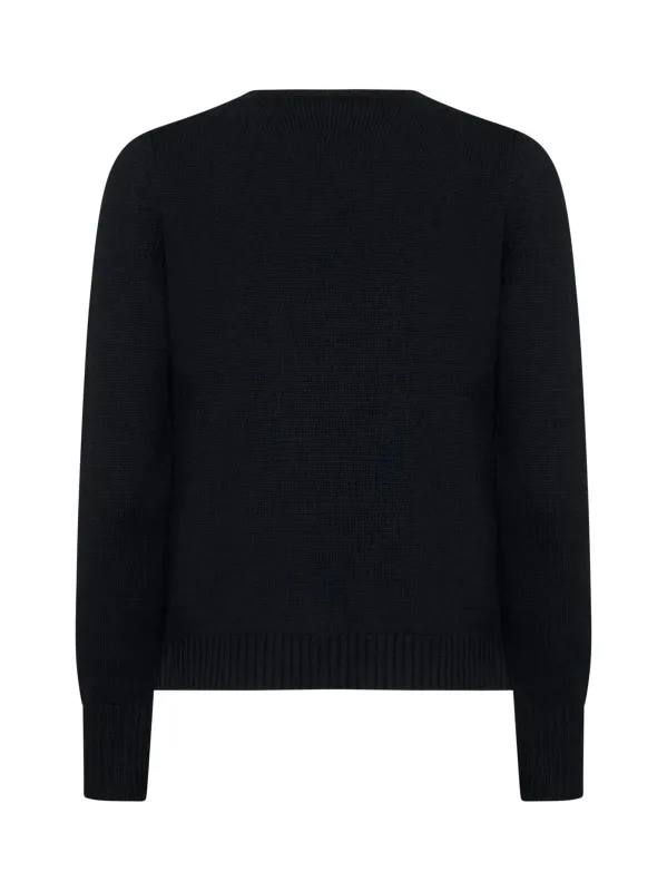 Black Virgin Wool Crew-Neck Sweater sold by Lord & Taylor