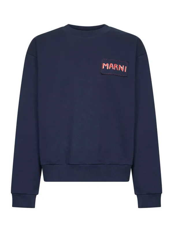 Blue Cotton Marni Label Sweatshirt sold by Lord & Taylor