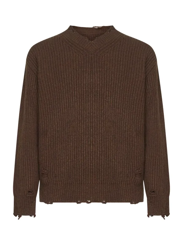 Brown Wool Blend Sweater made by Maison Margiela