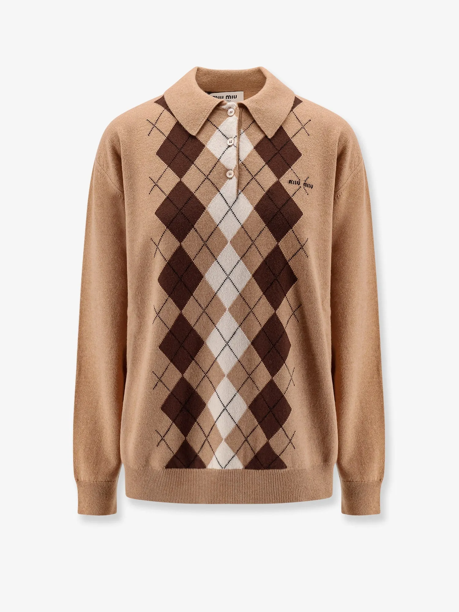 Cashmere Polo Shirt with Miu Miu Embroidery sold by Lord & Taylor