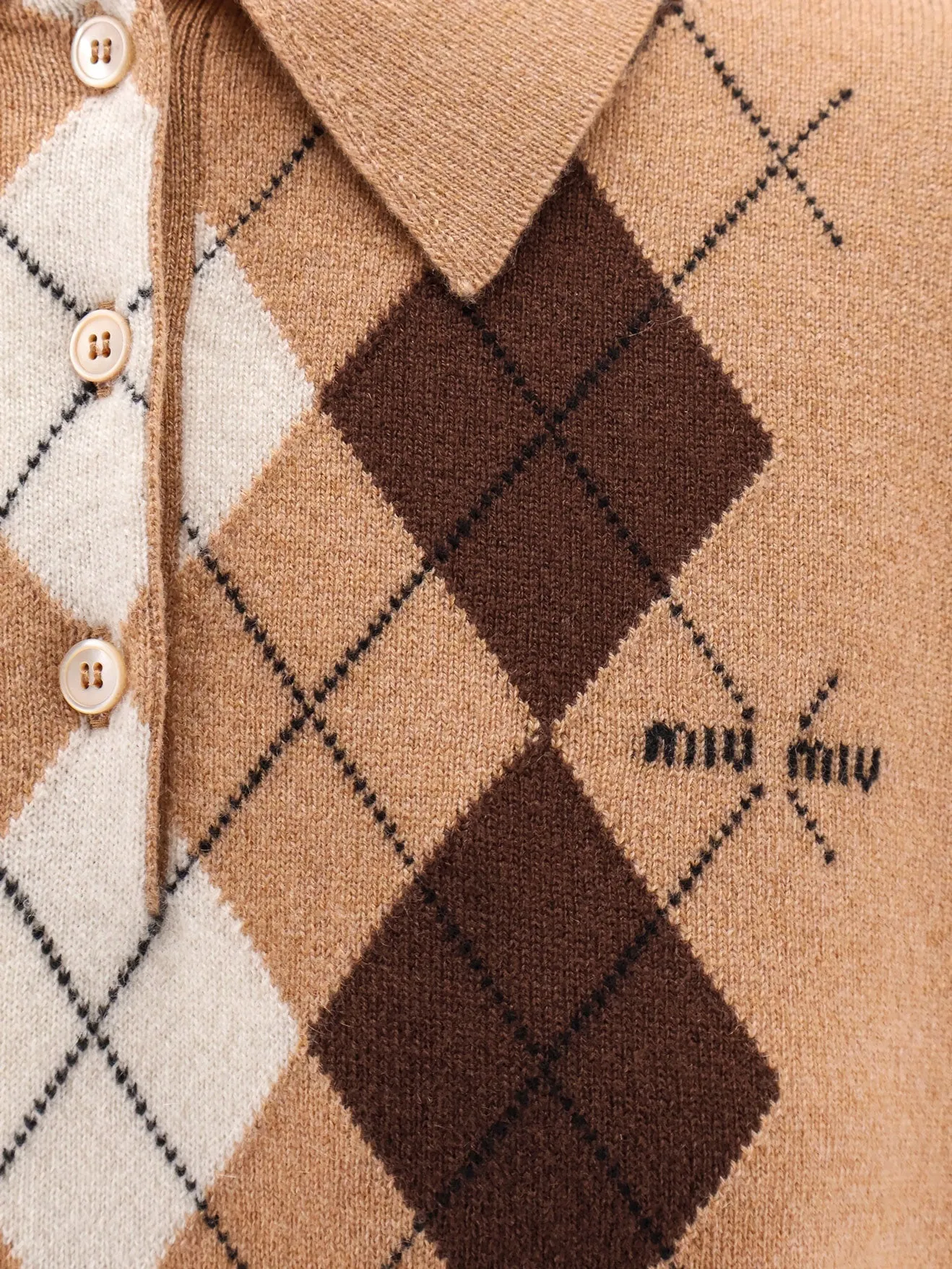 Cashmere Polo Shirt with Miu Miu Embroidery sold by Lord & Taylor product image thumbnail 5