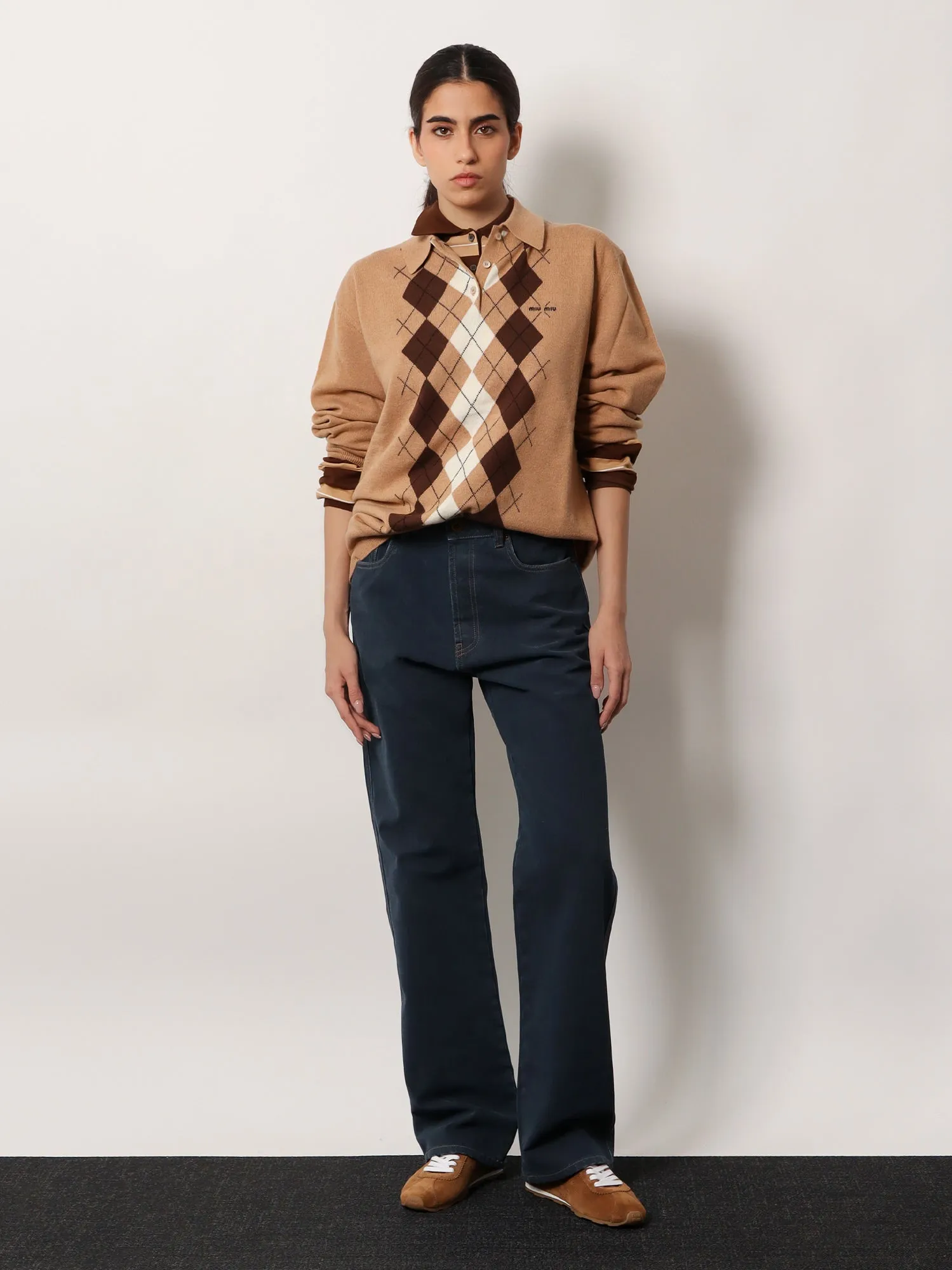 Cashmere Polo Shirt with Miu Miu Embroidery sold by Lord & Taylor product image thumbnail 2