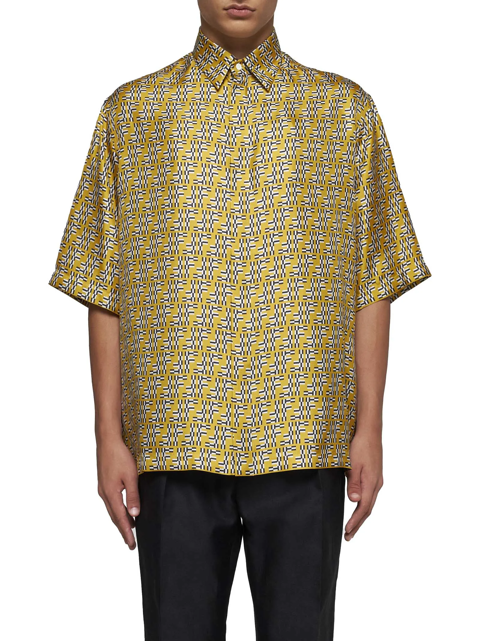 Fendi FF Labyrinth Silk Shirt sold by Lord & Taylor product image thumbnail 2