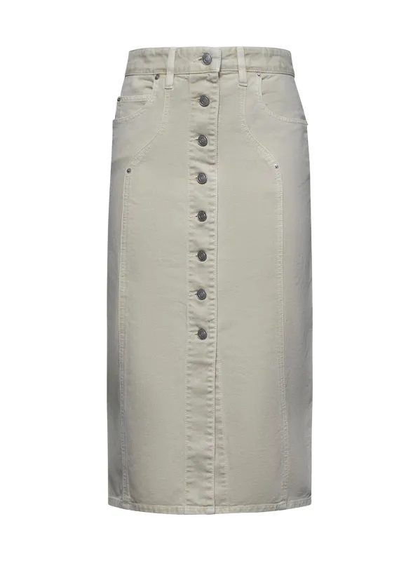 Isabel Marant Vandy Denim Midi Skirt sold by Lord & Taylor