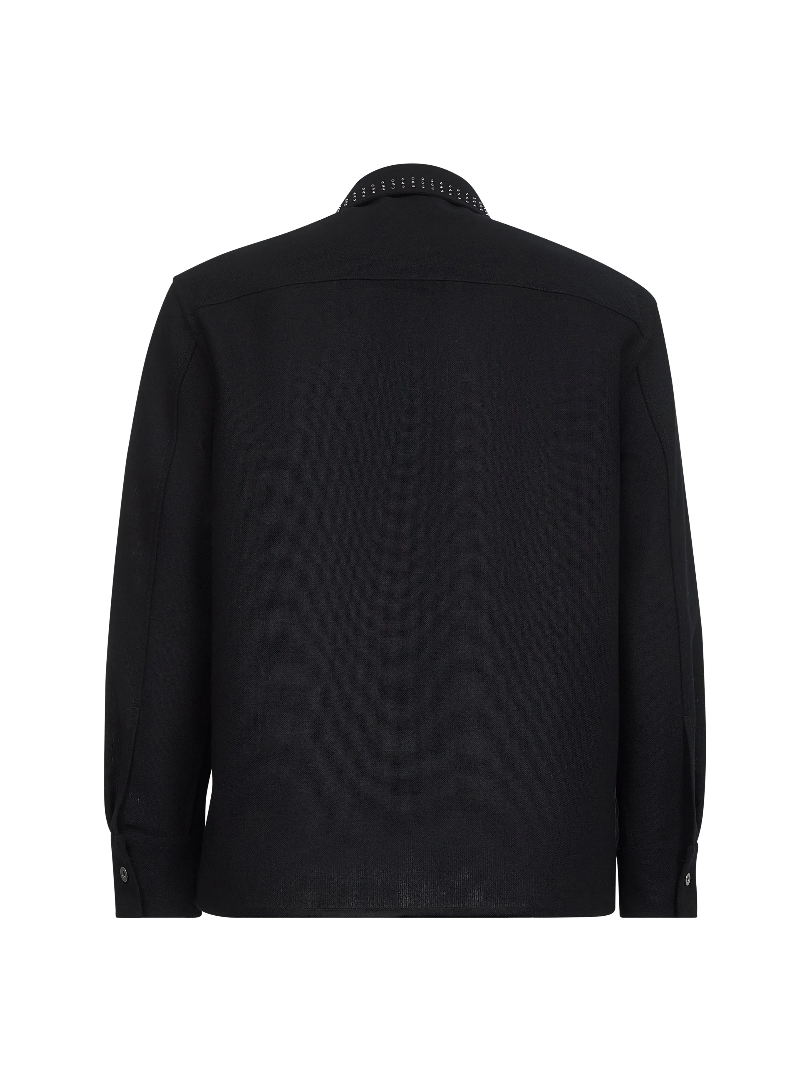 Black Wool Canvas Shirt sold by Lord & Taylor product image thumbnail 2