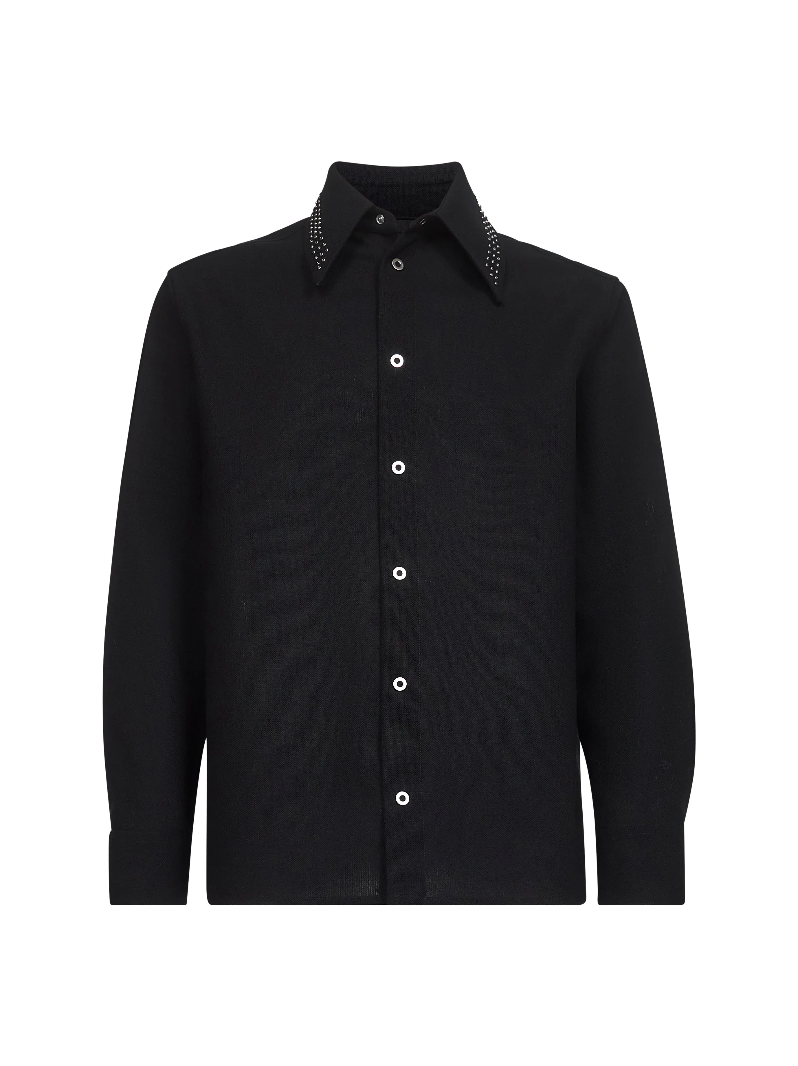 Black Wool Canvas Shirt sold by Lord & Taylor