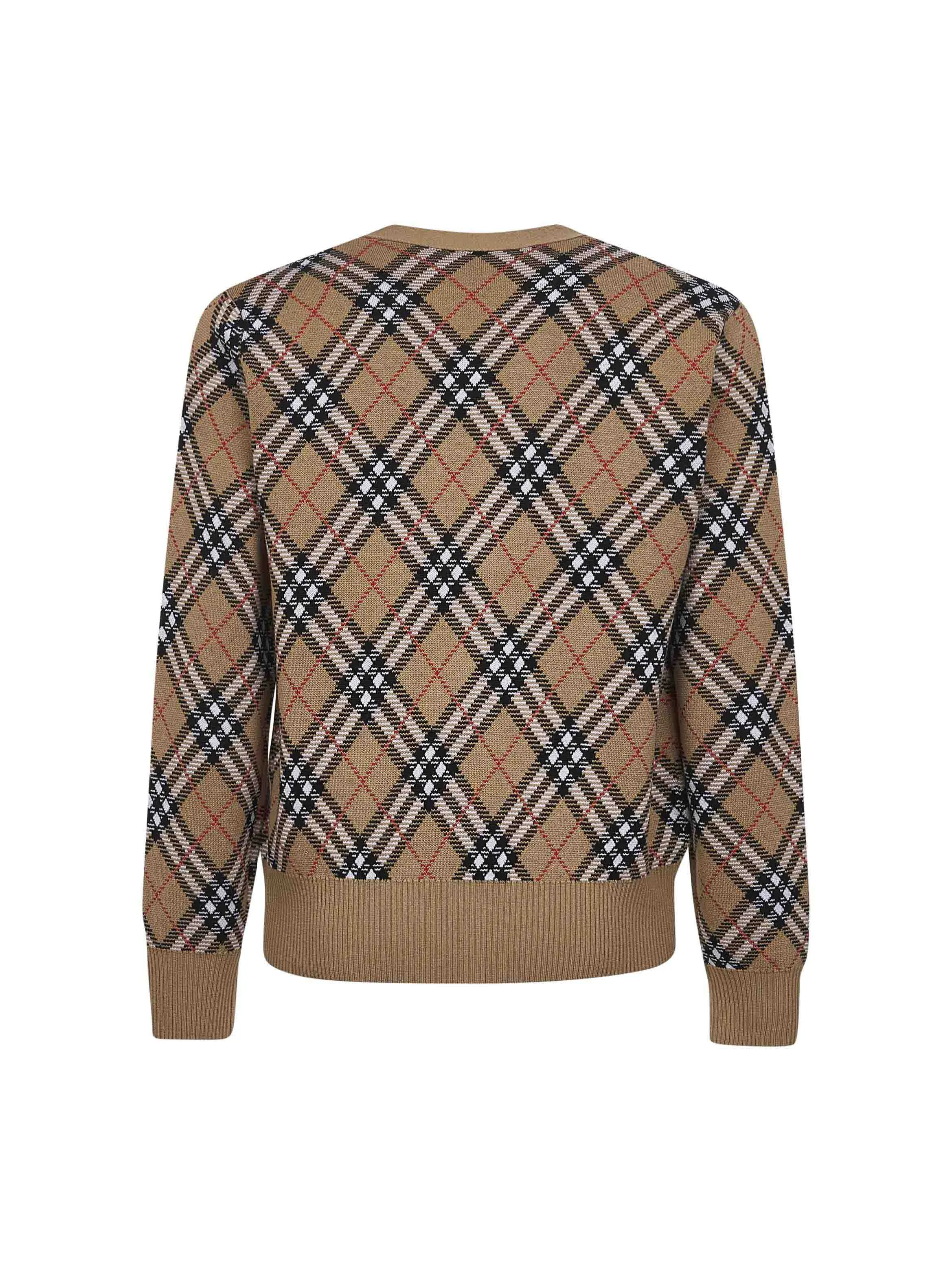 Beige Check Knit Cardigan sold by Lord & Taylor product image thumbnail 2