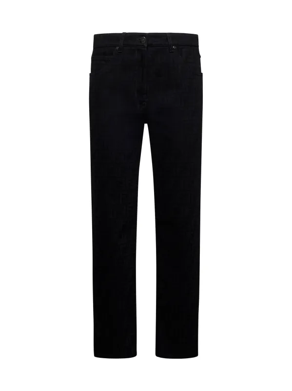 Fendi Black FF Motif Denim Jeans sold by Lord & Taylor
