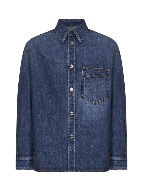 Blue Cotton Denim Overshirt sold by Lord & Taylor