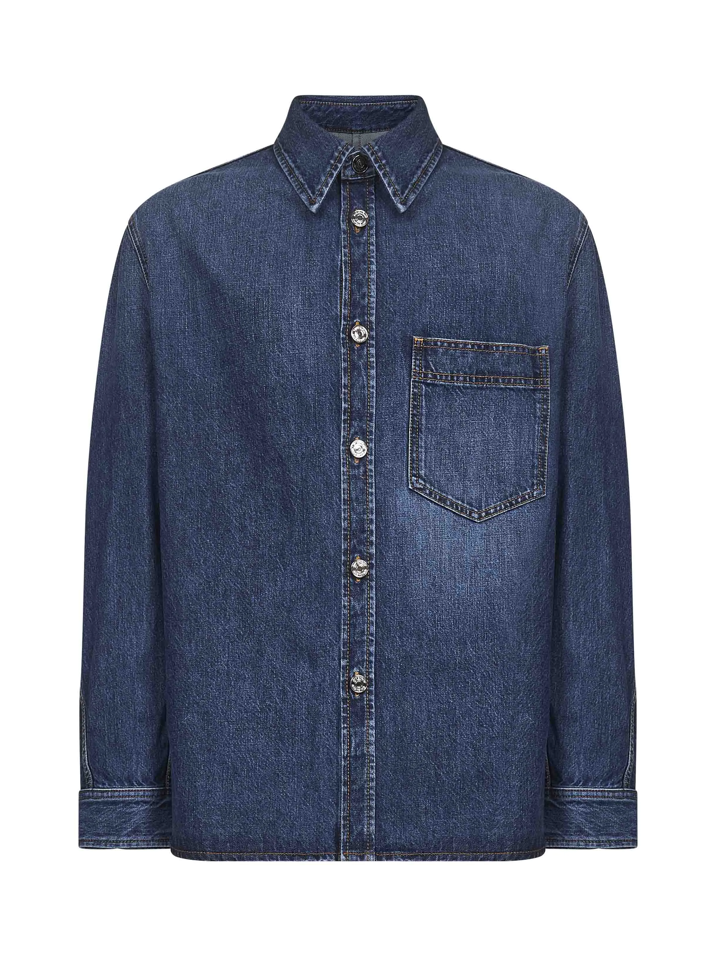 Blue Cotton Denim Overshirt sold by Lord & Taylor