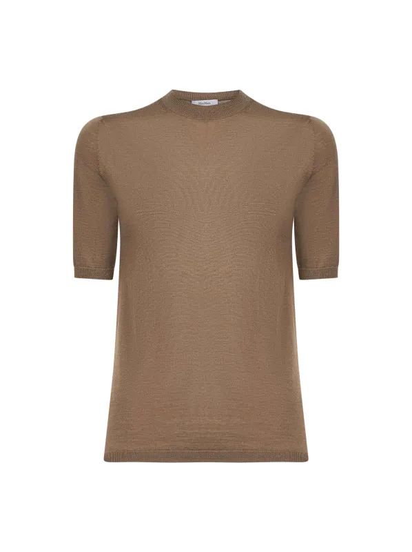 Brown Wool Knit Basic Sweater sold by Lord & Taylor