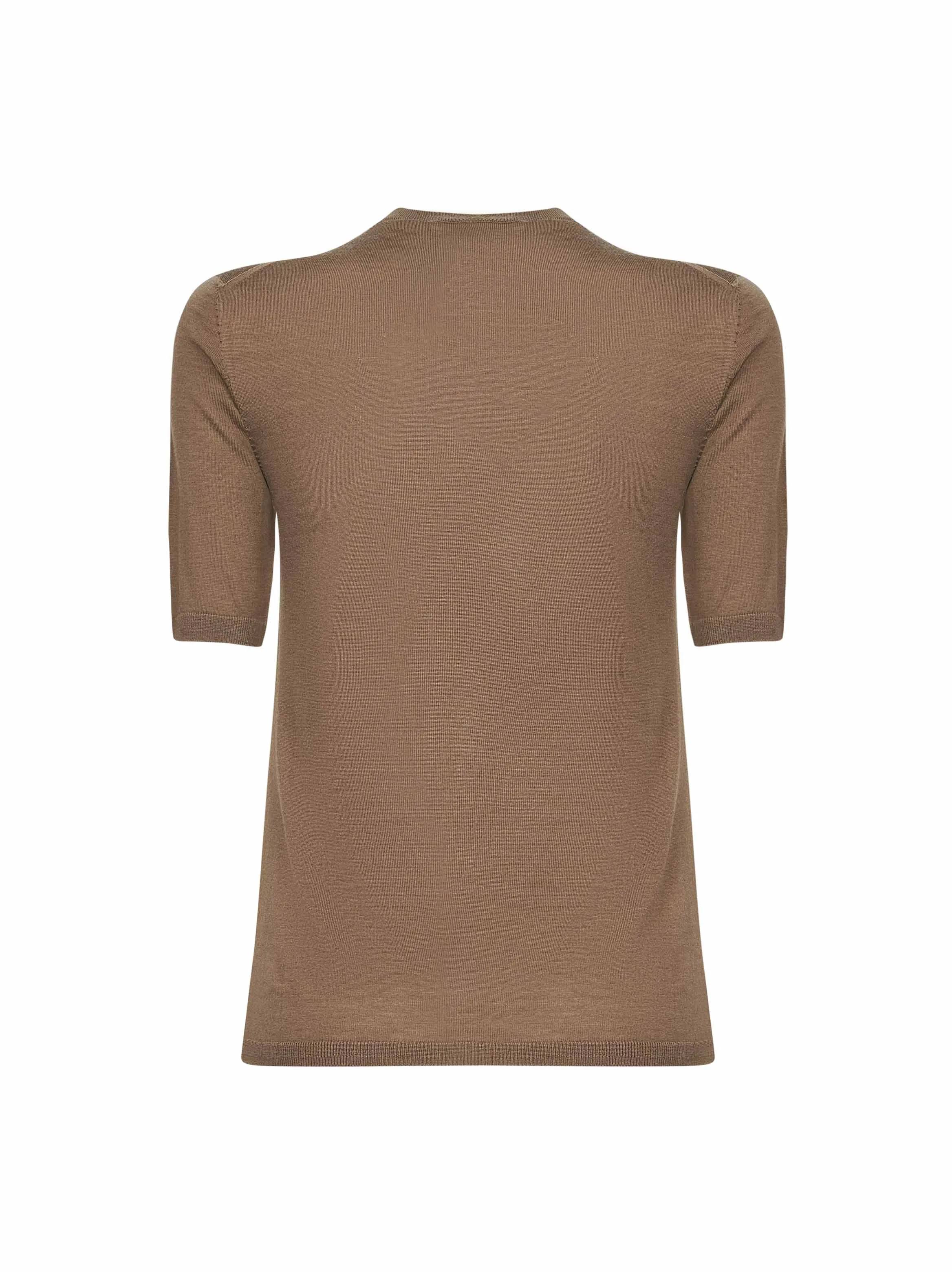 Brown Wool Knit Basic Sweater sold by Lord & Taylor product image thumbnail 2