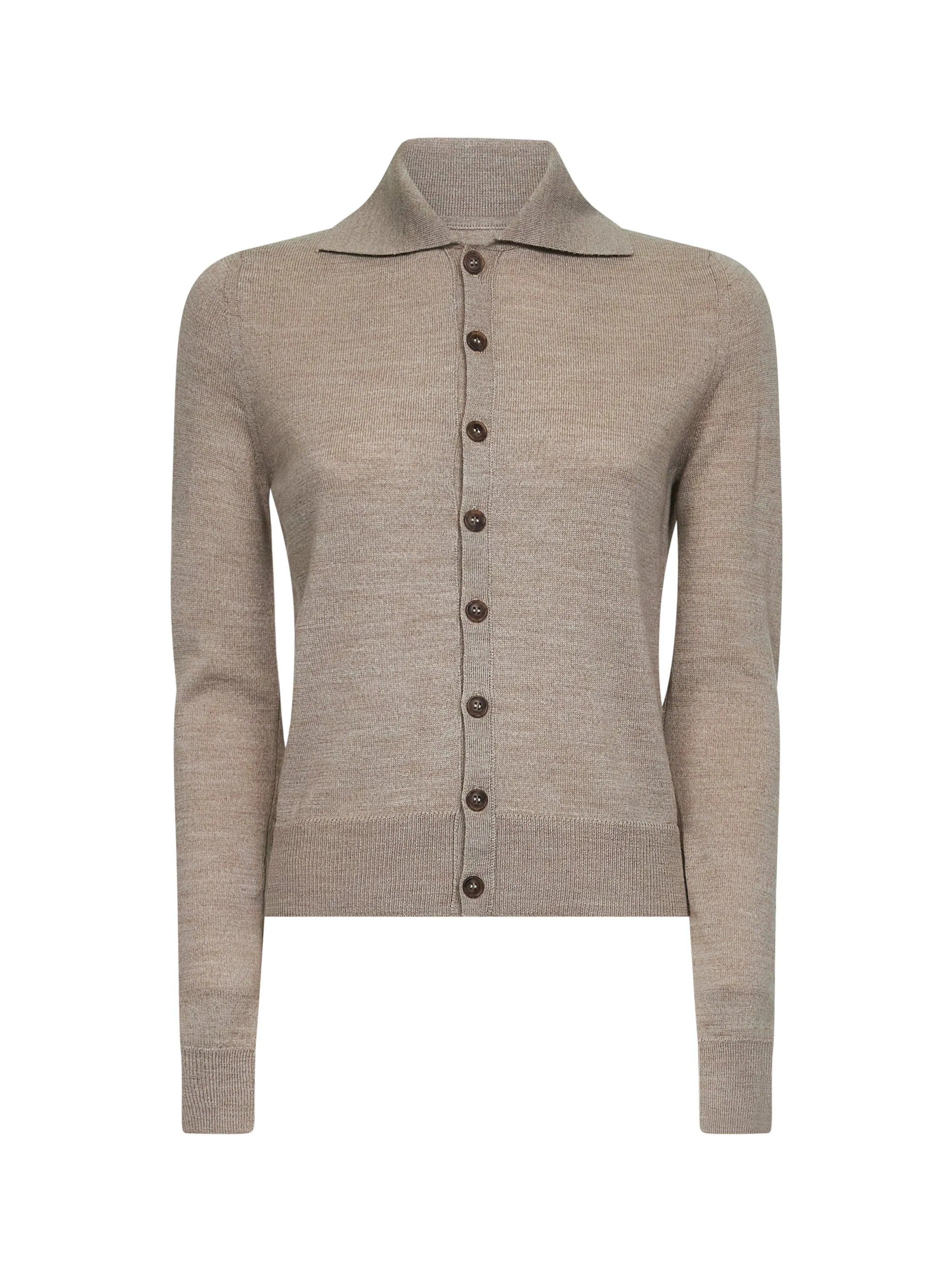 Beige Virgin Wool Blend Cardigan sold by Lord & Taylor