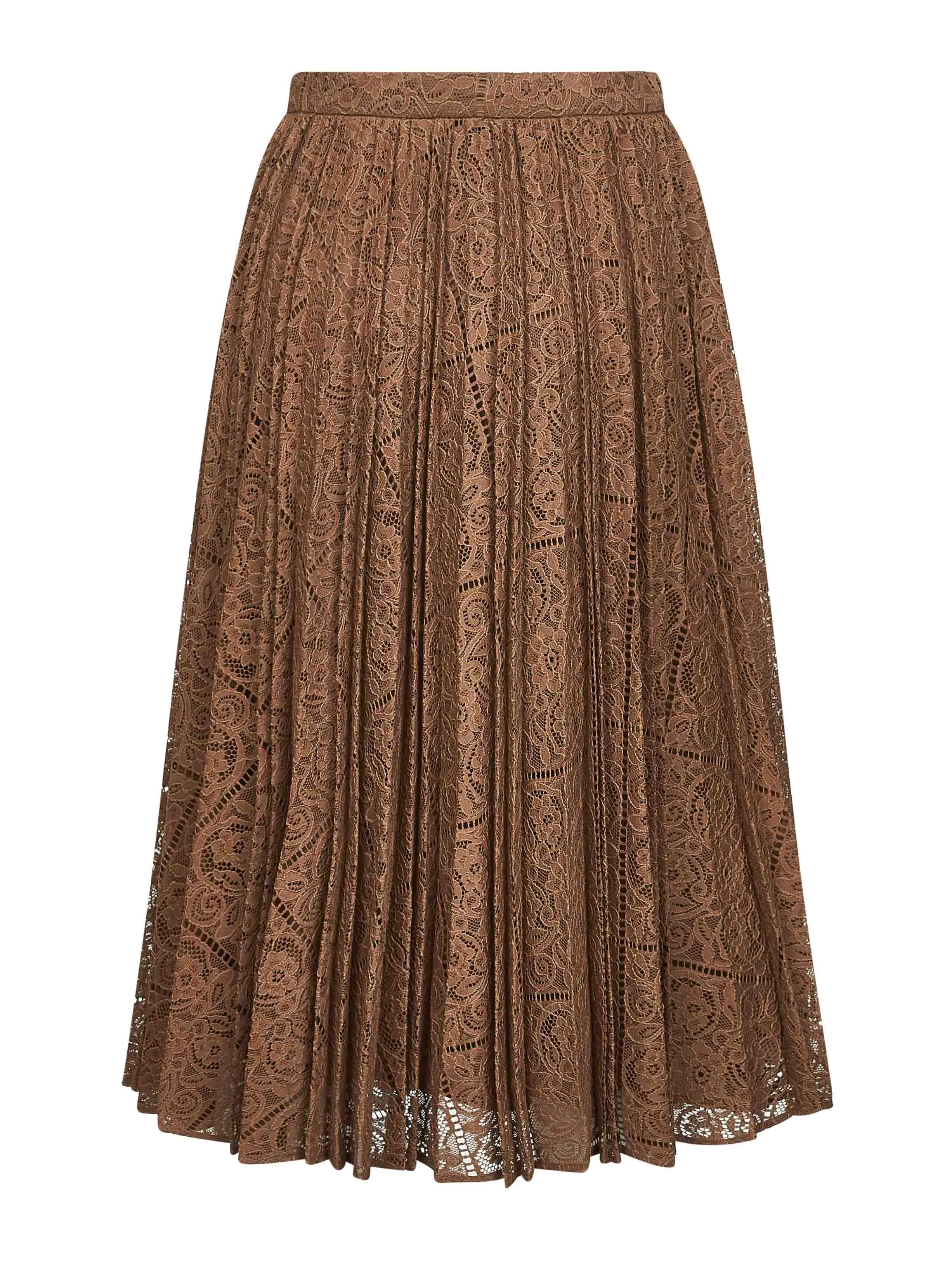 Brown Lace Leandro Pleated Midi Skirt sold by Lord & Taylor product image thumbnail 2
