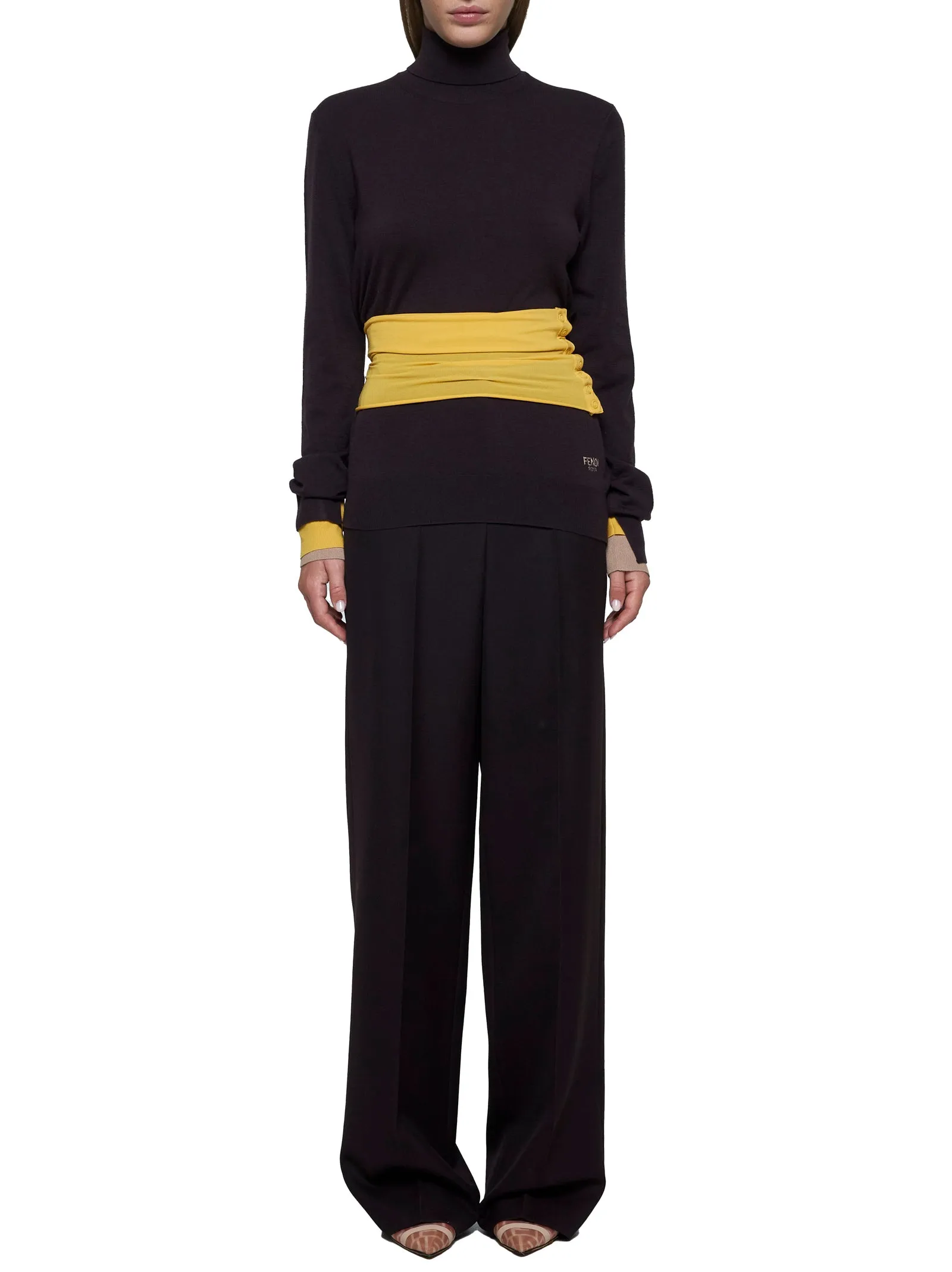 Fendi Wool Trousers in Bordeaux sold by Lord & Taylor product image thumbnail 2