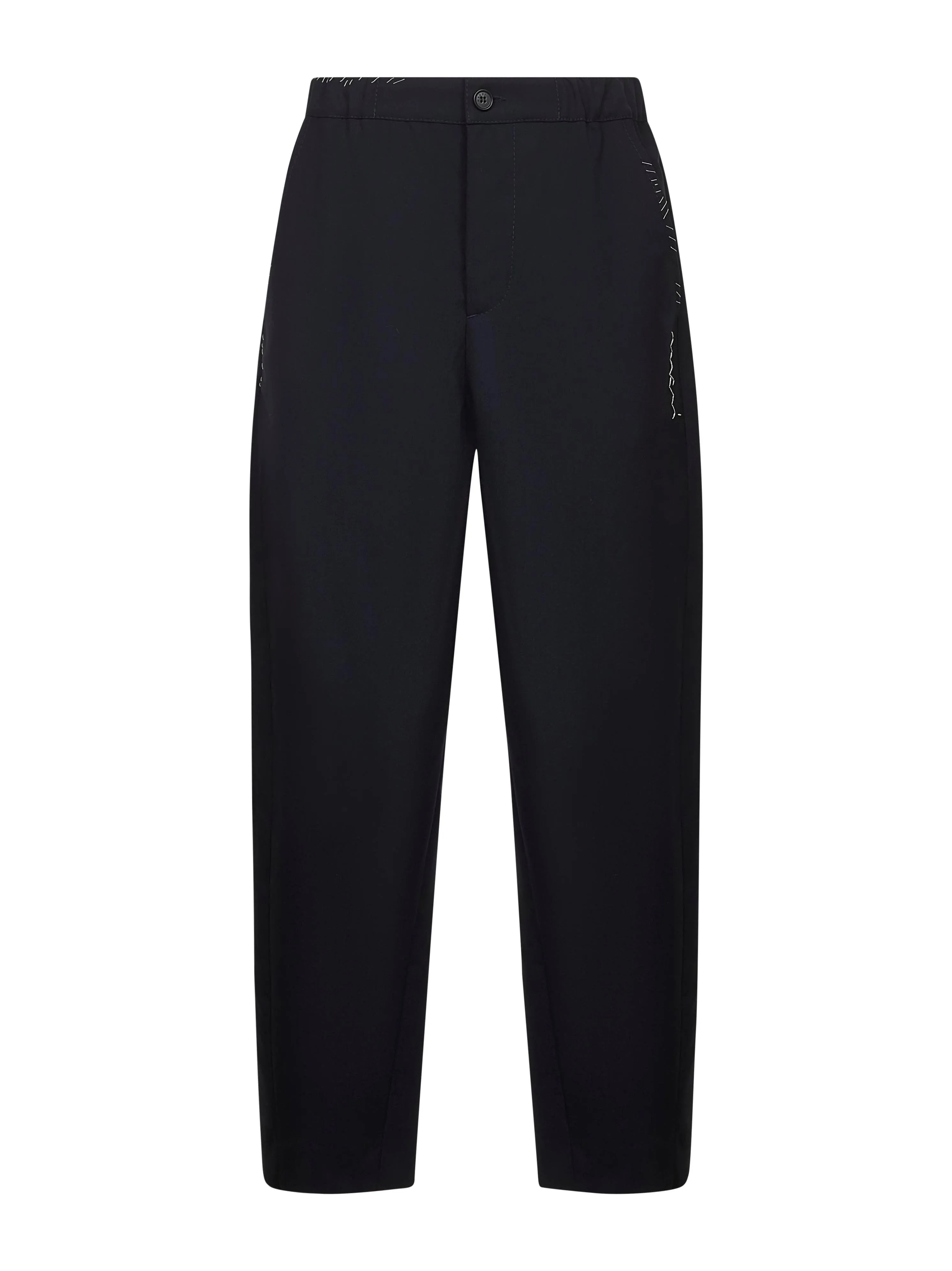 Blue Tropical Wool Straight Leg Trousers sold by Lord & Taylor