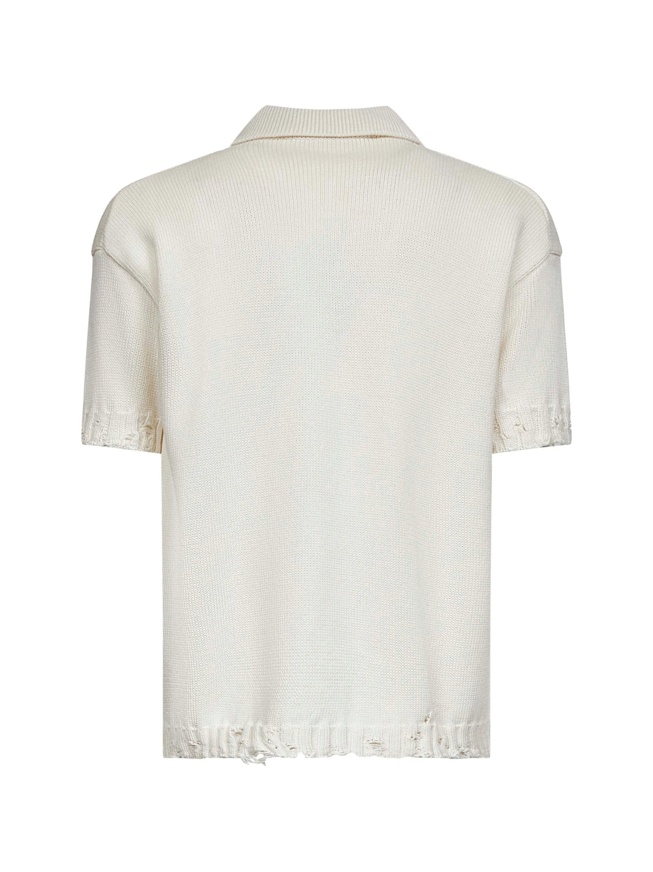 Ivory Cotton Knit Polo Shirt sold by Lord & Taylor product image thumbnail 2