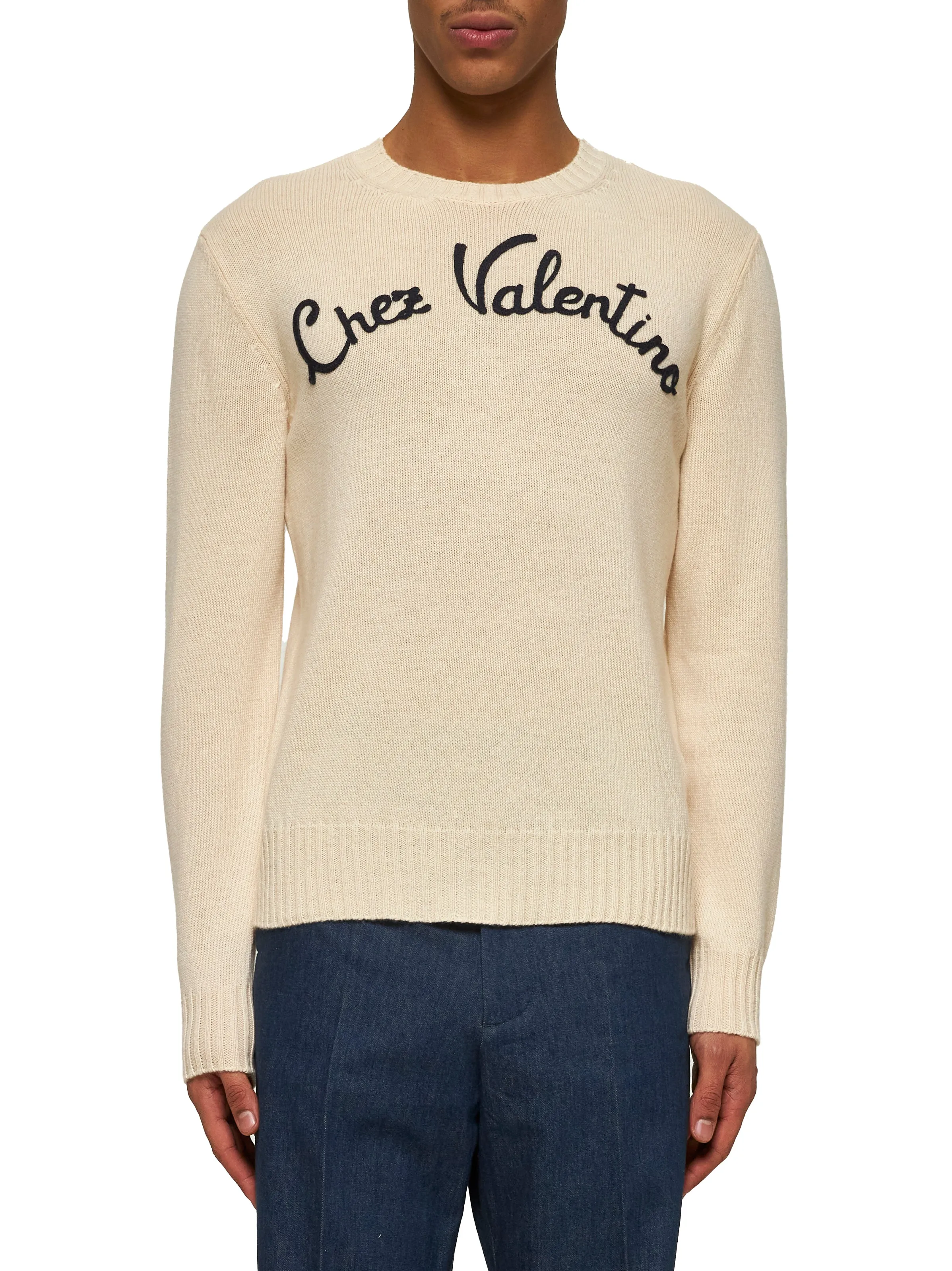 Beige Embroidered Wool Sweater sold by Lord & Taylor product image thumbnail 3