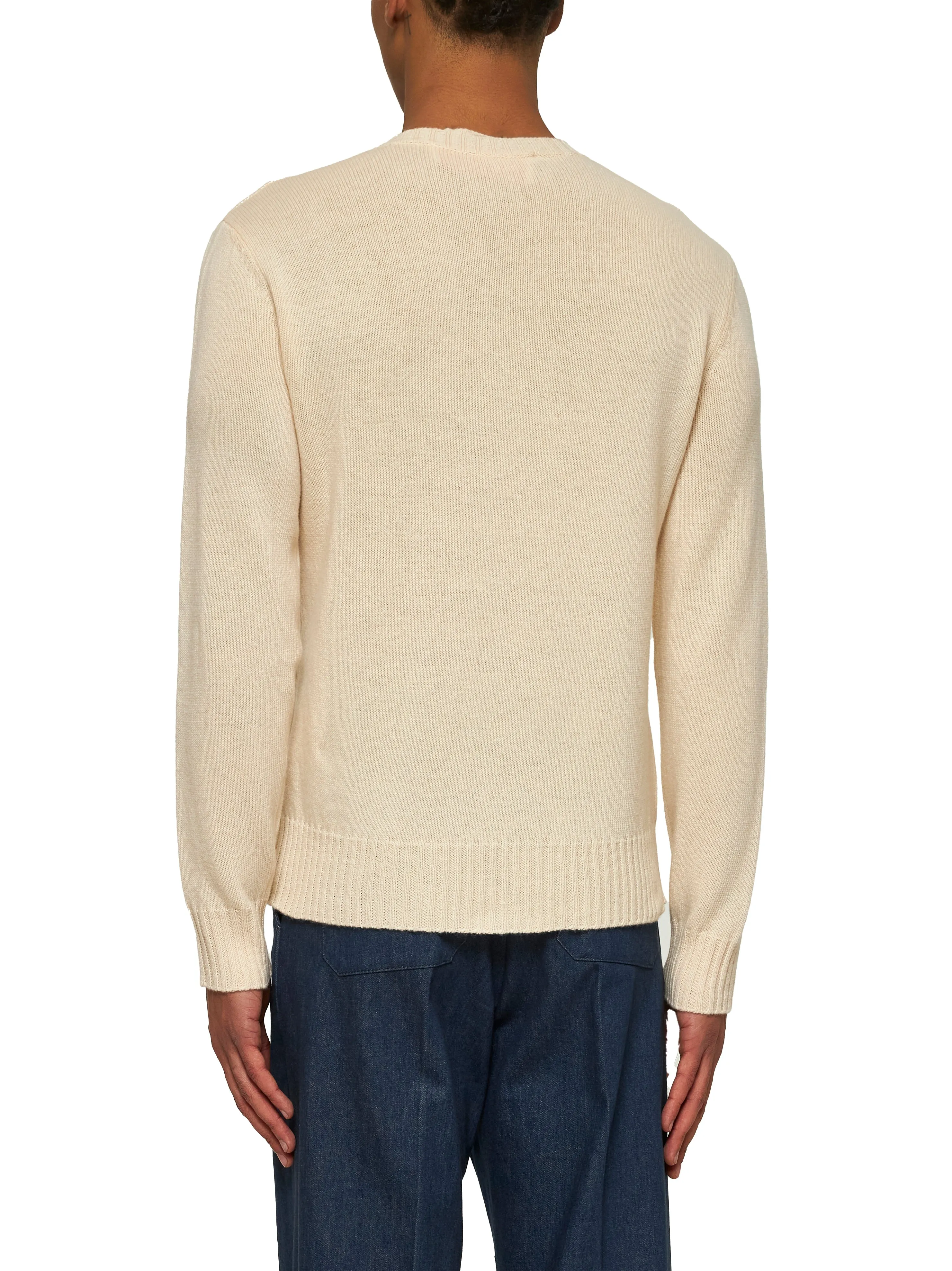 Beige Embroidered Wool Sweater sold by Lord & Taylor product image thumbnail 4