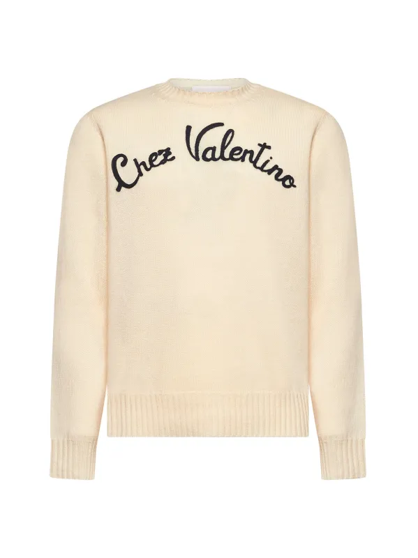 Beige Embroidered Wool Sweater sold by Lord & Taylor
