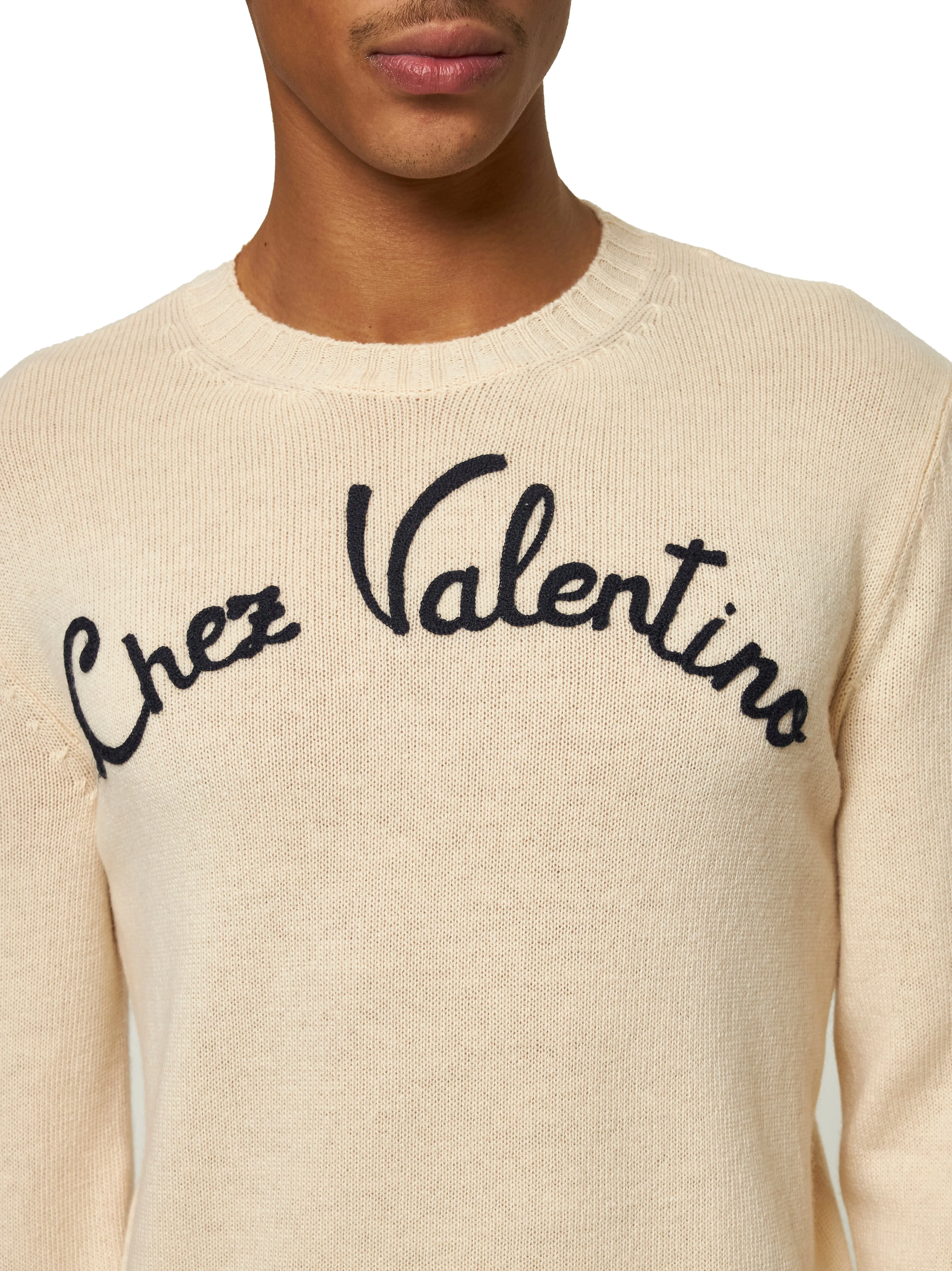 Beige Embroidered Wool Sweater sold by Lord & Taylor product image thumbnail 5