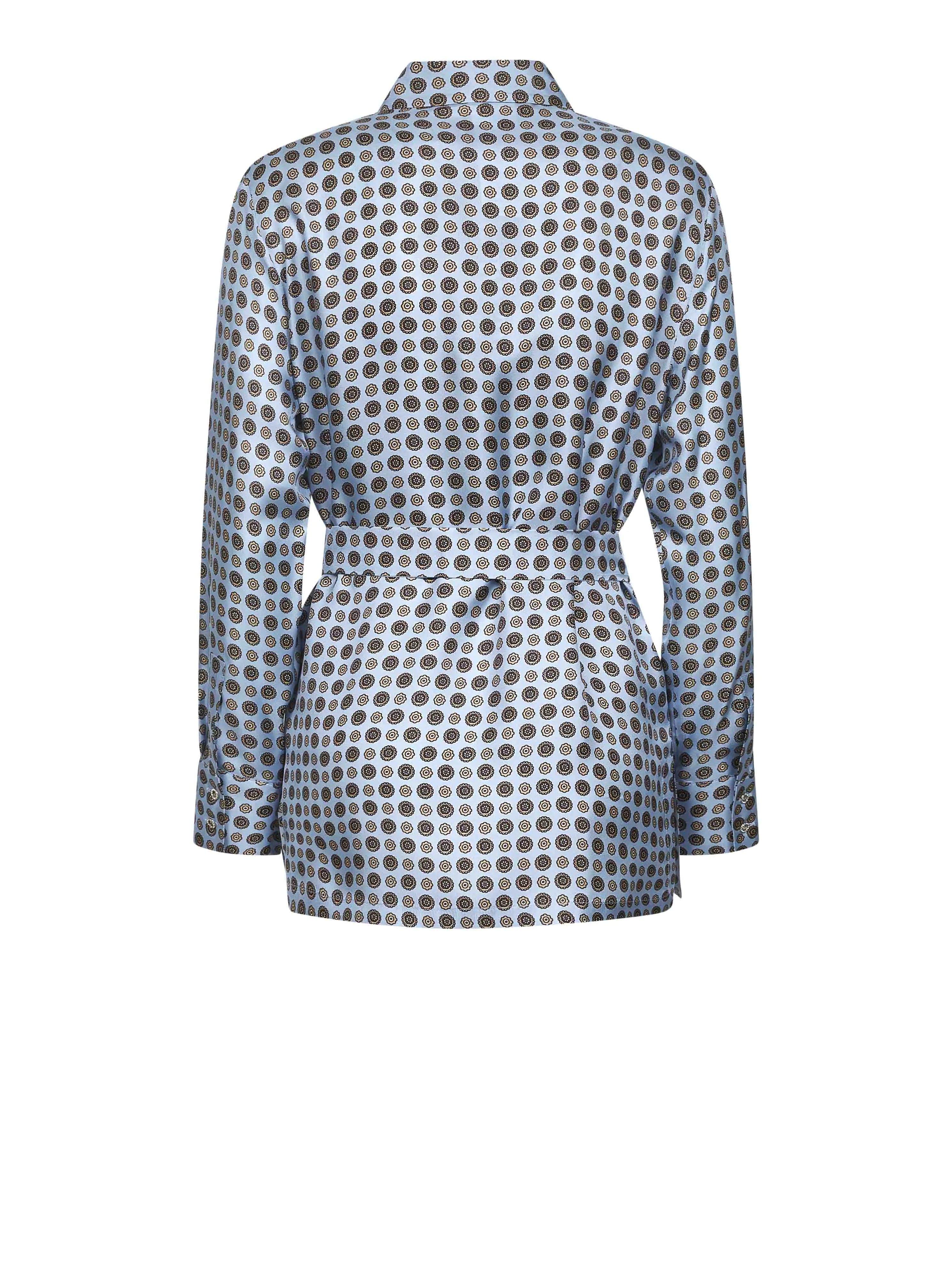 Printed Twill Belted Shirt in Light Blue sold by Lord & Taylor product image thumbnail 2