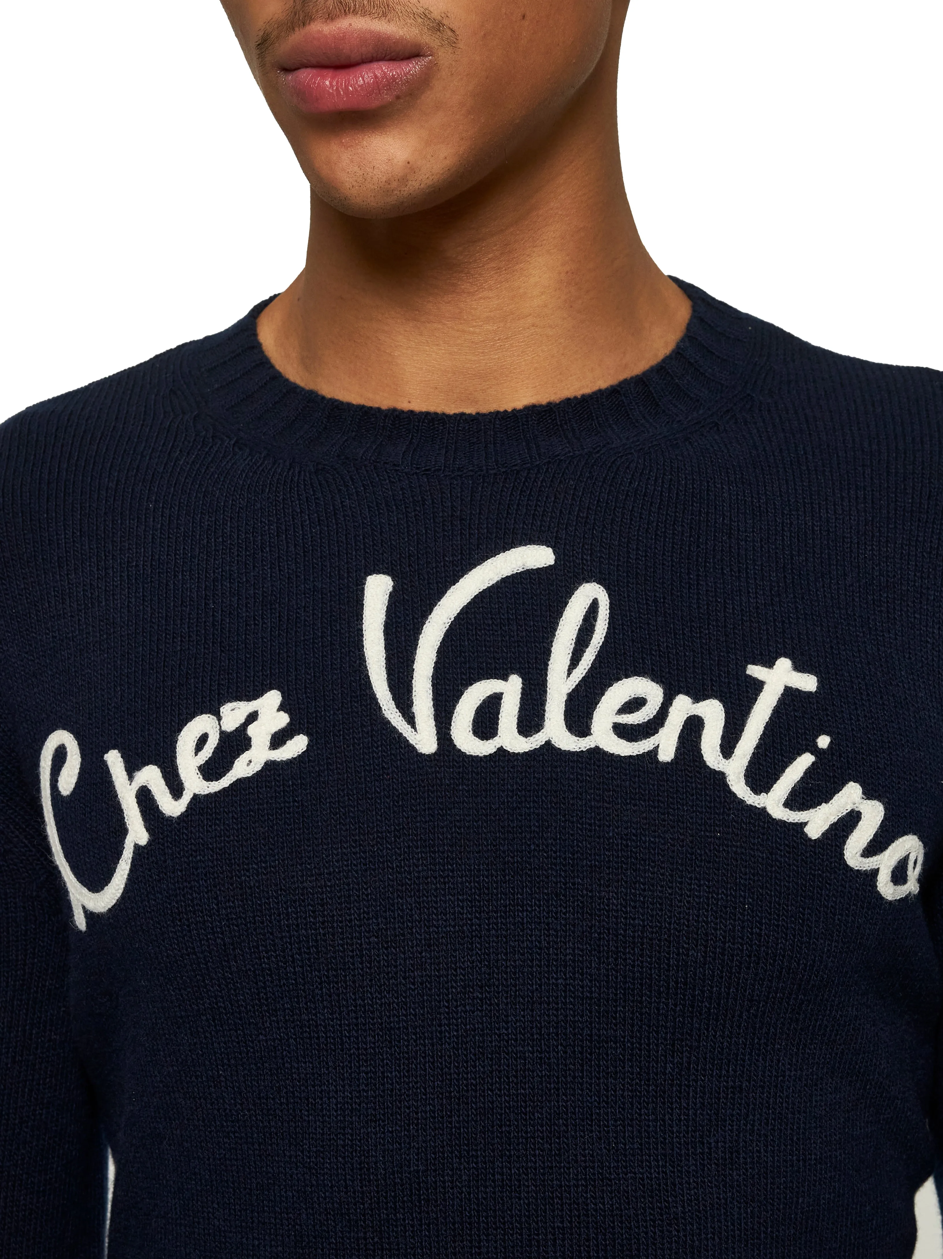 Blue Embroidered Wool Sweater sold by Lord & Taylor product image thumbnail 4