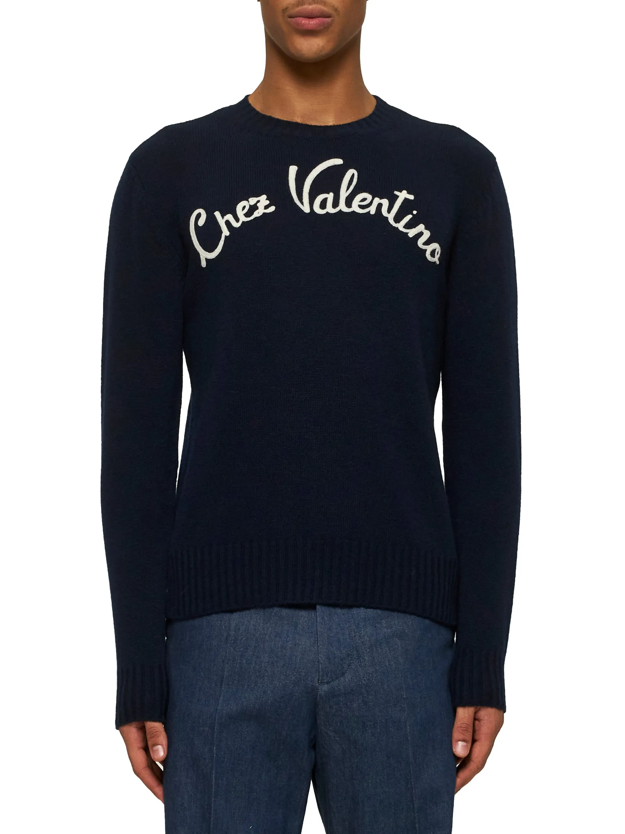 Blue Embroidered Wool Sweater sold by Lord & Taylor product image thumbnail 2