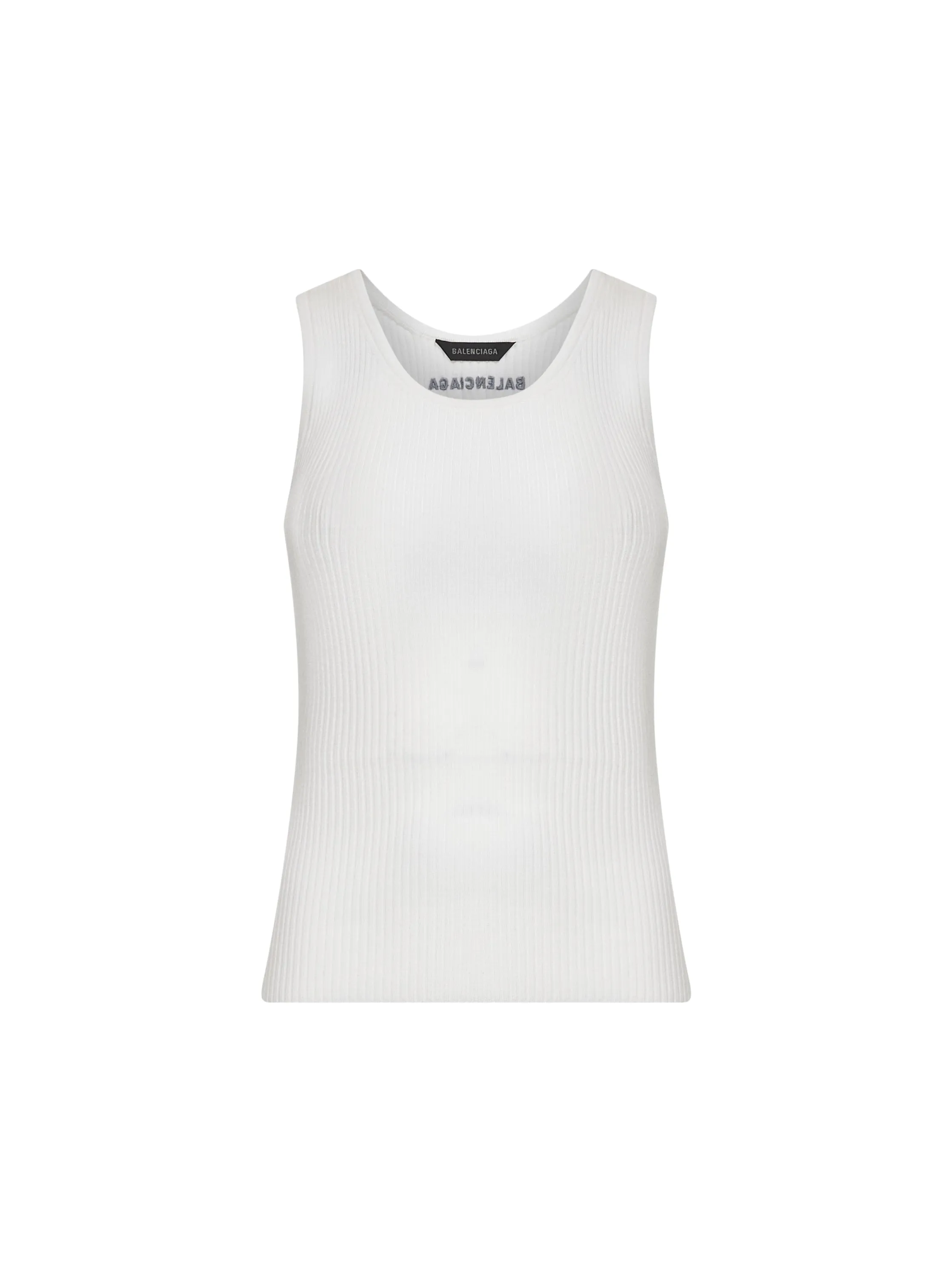 White Ribbed Wool Knit Tank Top sold by Lord & Taylor
