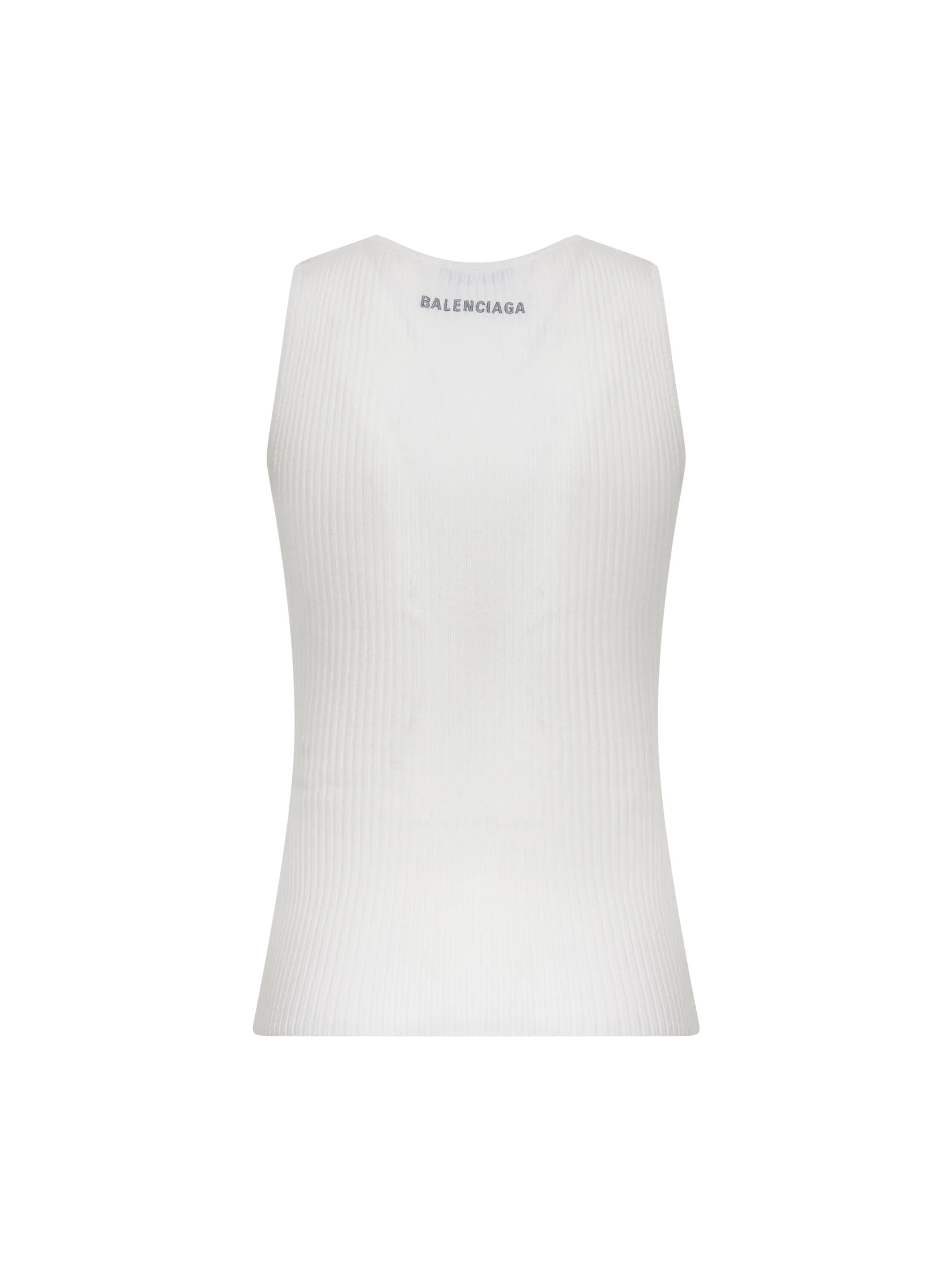 White Ribbed Wool Knit Tank Top sold by Lord & Taylor product image thumbnail 2