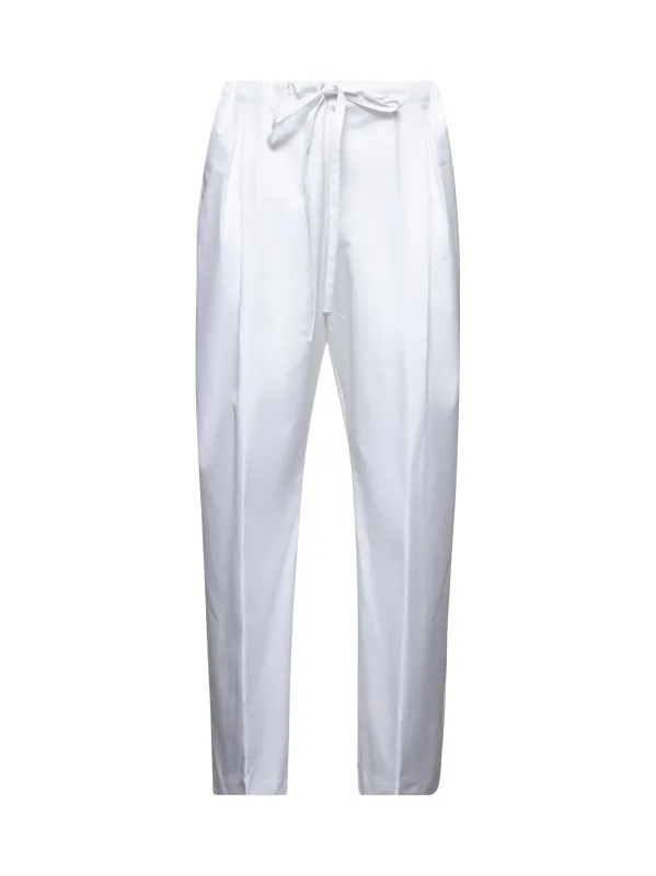 White Poplin Trenton Trousers made by KHAITE