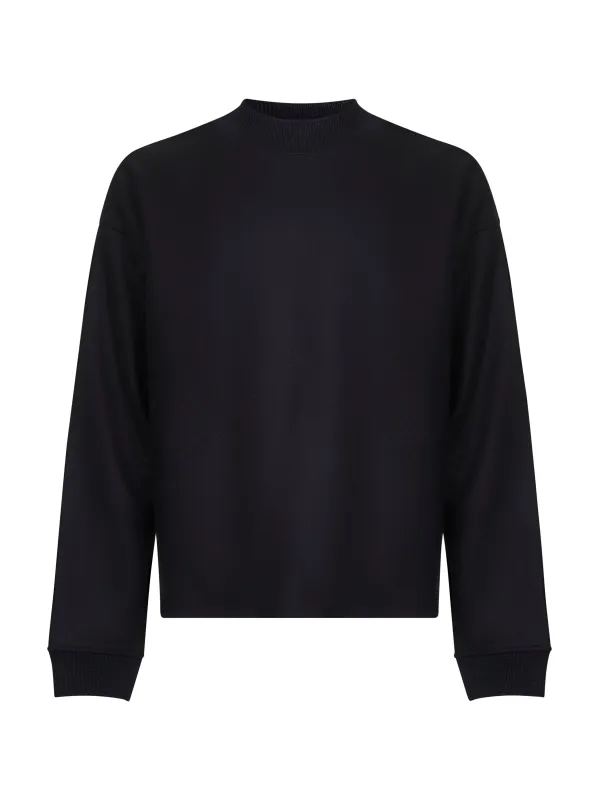 Blue Wool Jersey Sweatshirt made by Jil Sander