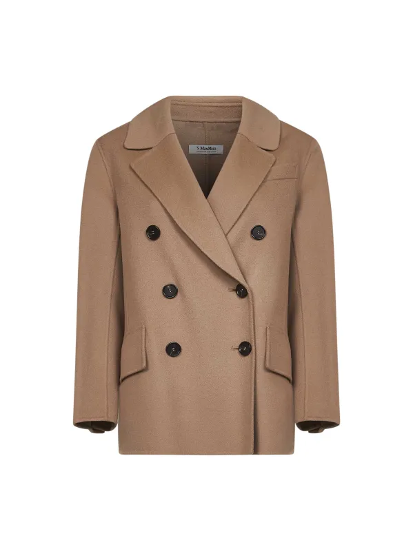 Beige Double Broadcloth Jacket made by MaxMara