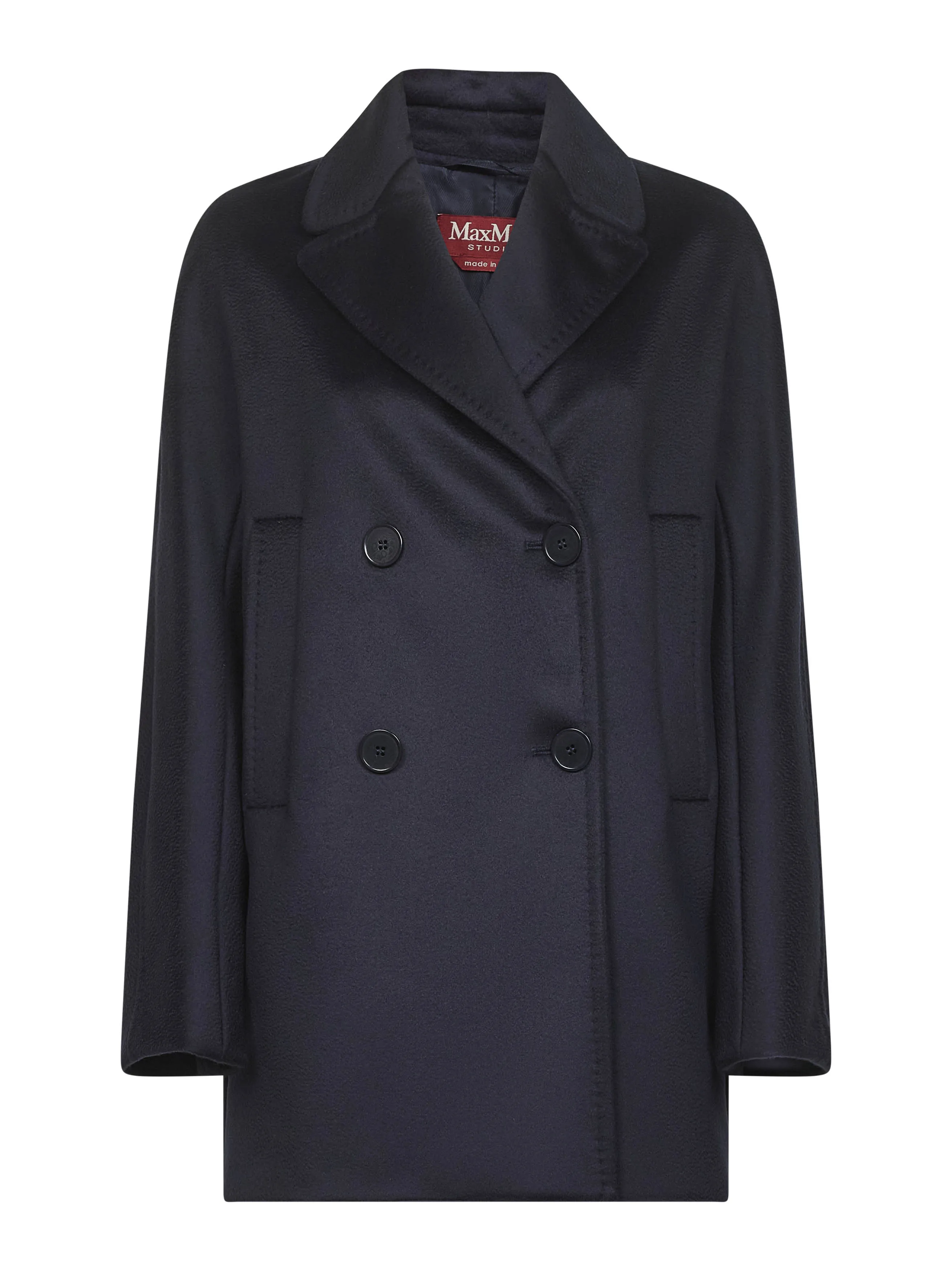 Blue Broadcloth Double-Breasted Pea Coat sold by Lord & Taylor