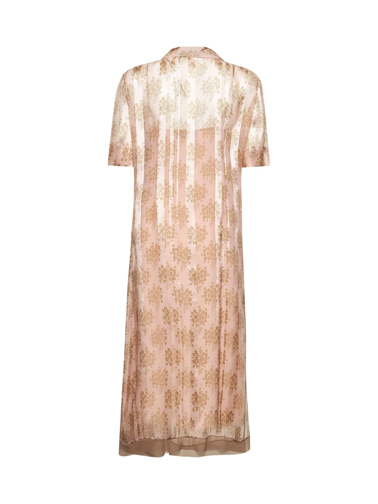 Pink Floral Chiffon Shirt Dress sold by Lord & Taylor product image thumbnail 2