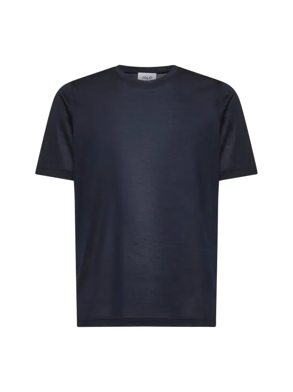 Blue Silk Jersey Crewneck T-Shirt sold by Lord & Taylor
