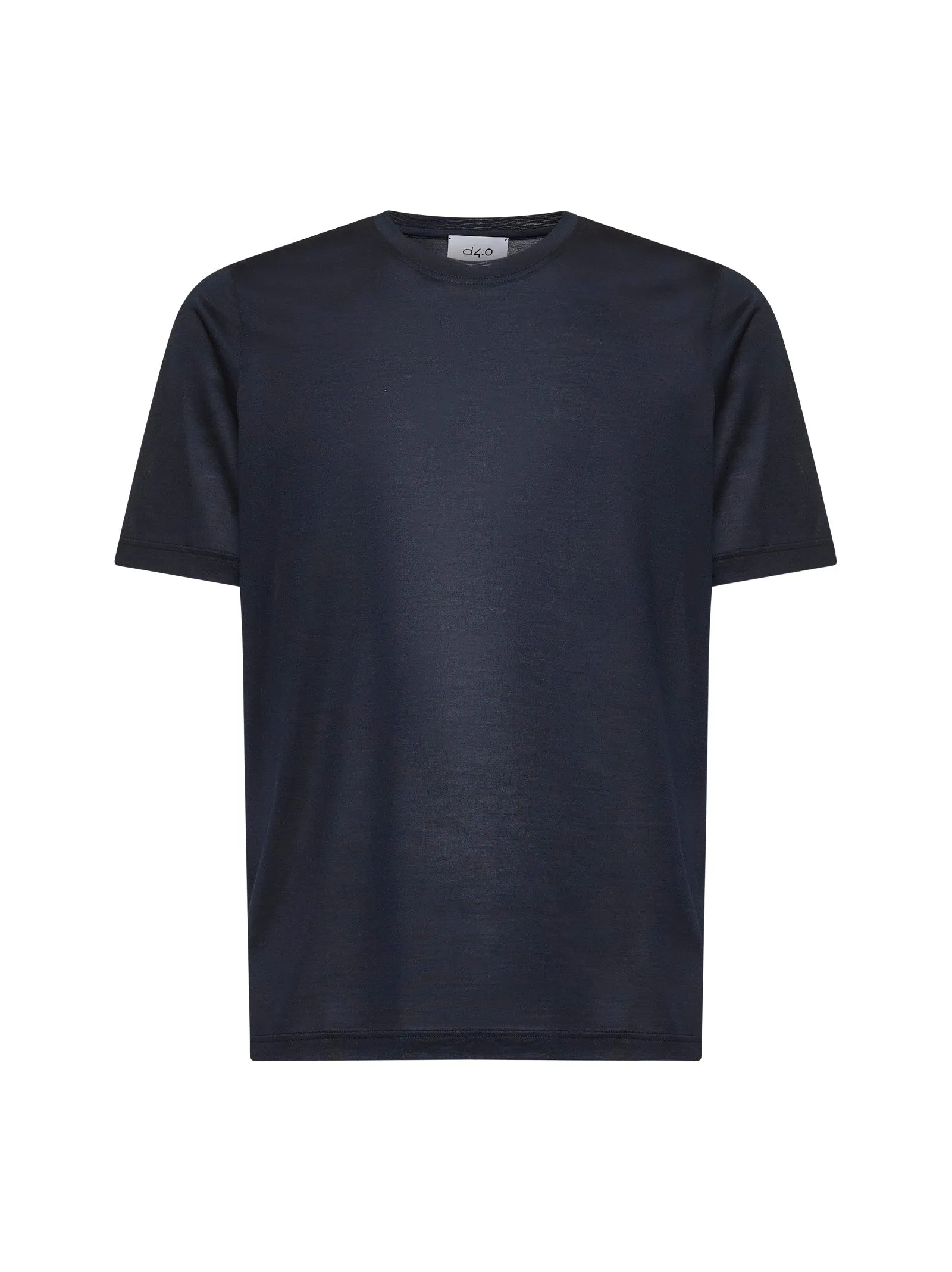Blue Silk Jersey Crewneck T-Shirt sold by Lord & Taylor