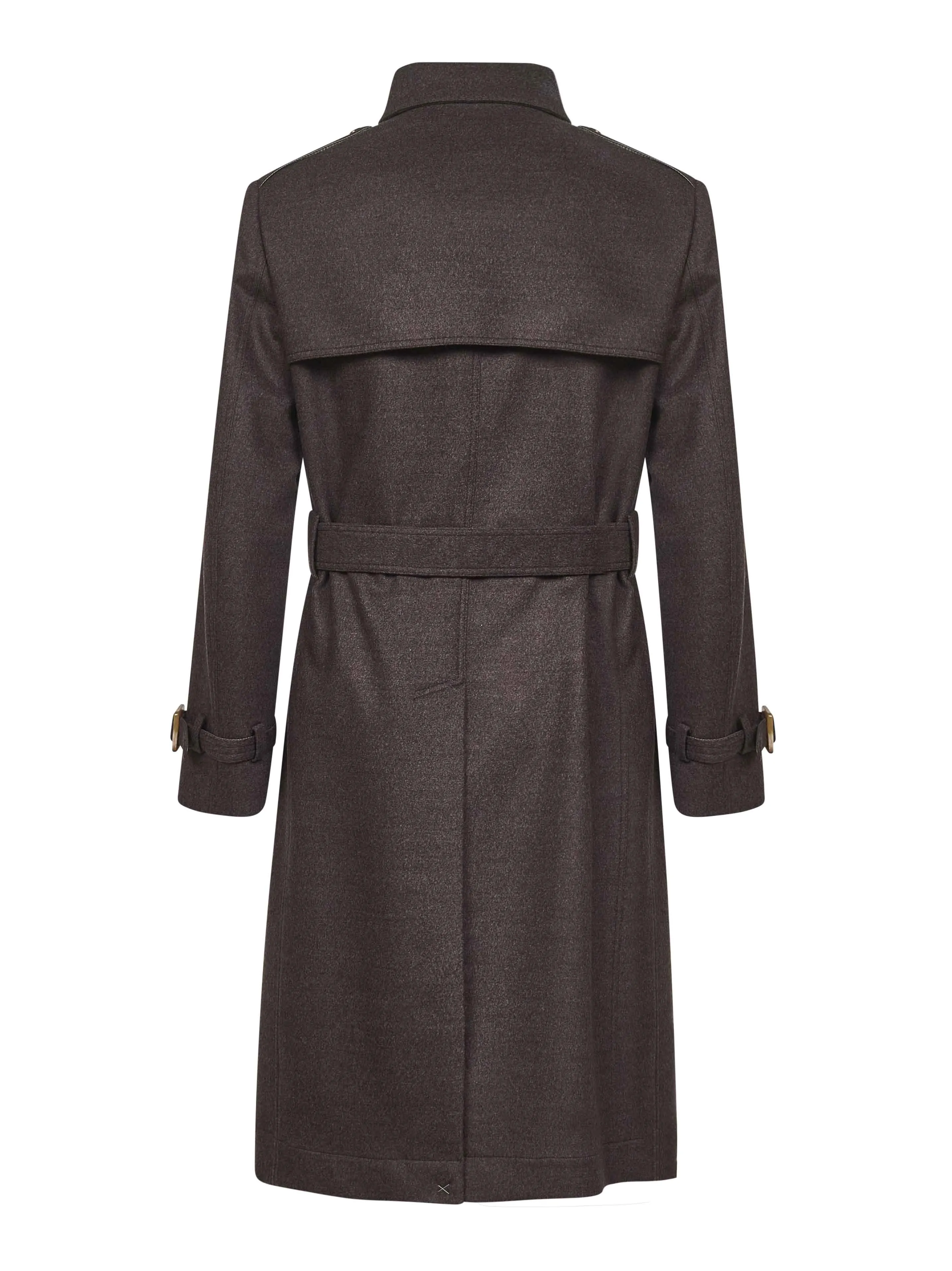 Brown Wool Double-Breasted Trench Coat sold by Lord & Taylor product image thumbnail 2