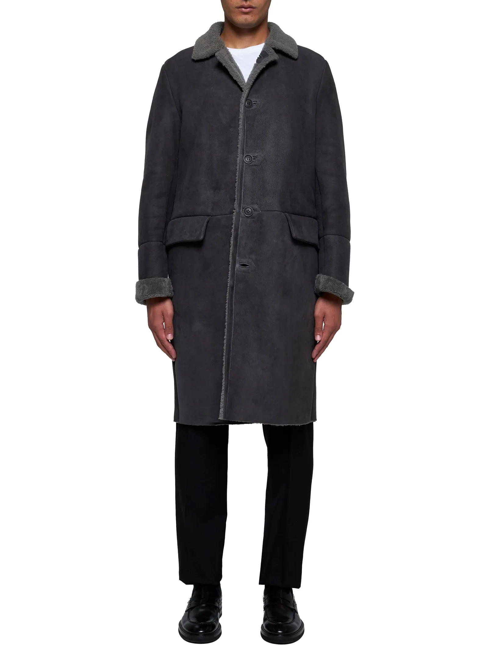 Salvatore Santoro Leather and Shearling Coat sold by Lord & Taylor product image thumbnail 2