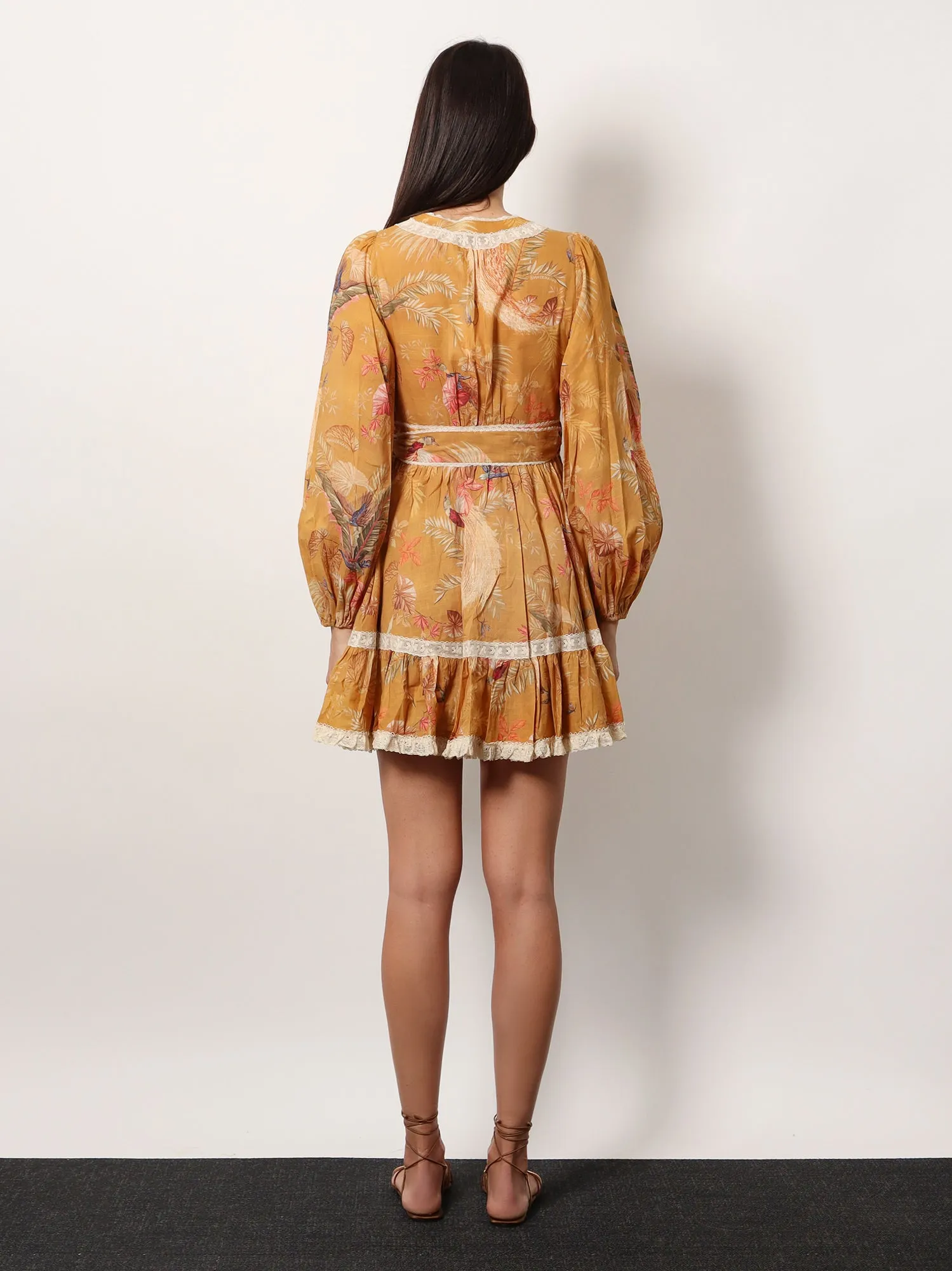 Frill Cotton Short Dress with Floral Print sold by Lord & Taylor product image thumbnail 3