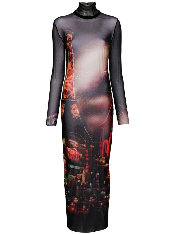 Jean Paul Gaultier Long Red Pigalle Dress made by Jean Paul Gaultier