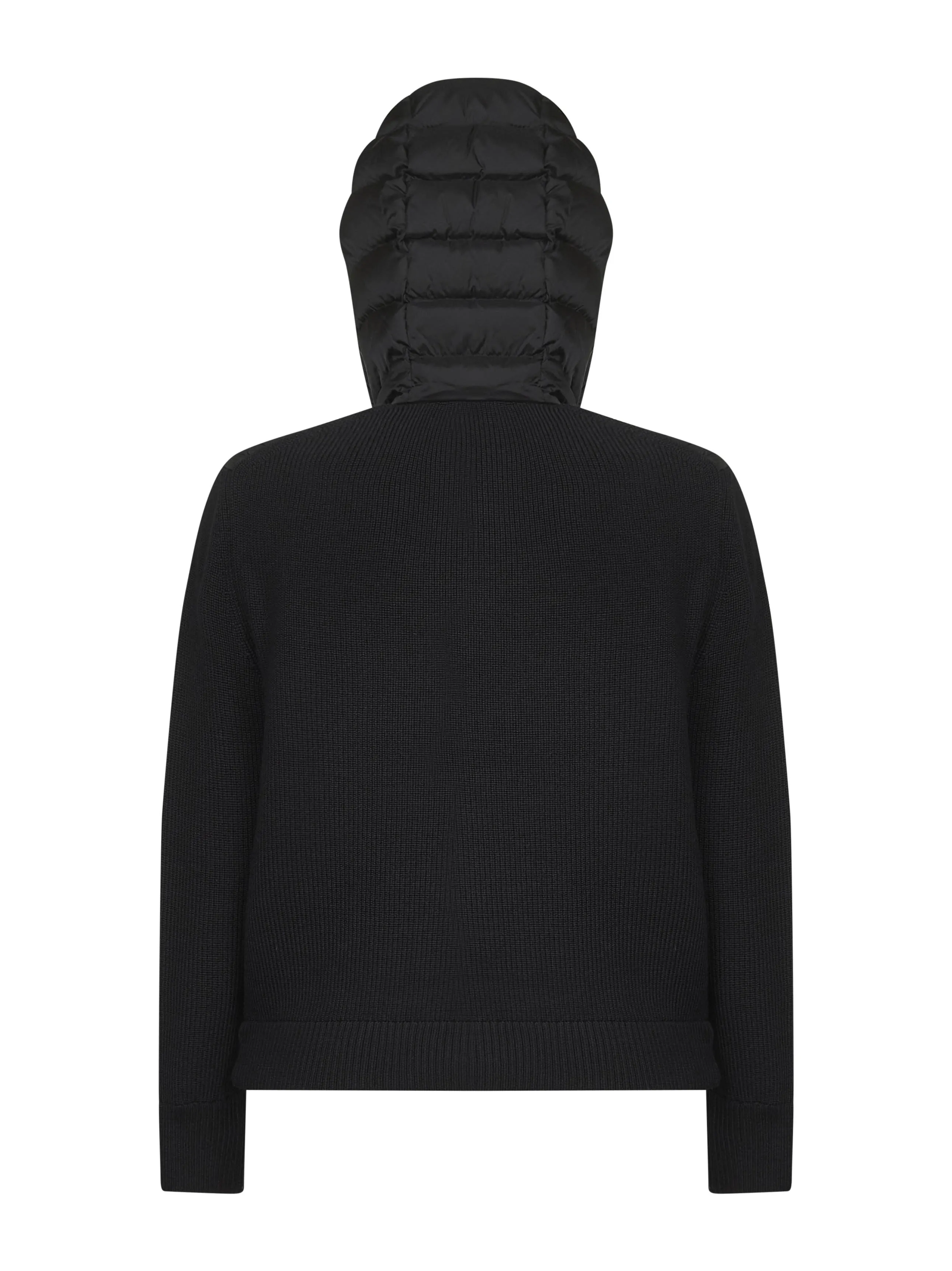 Black Zip-Up Padded Hooded Cardigan sold by Lord & Taylor product image thumbnail 2